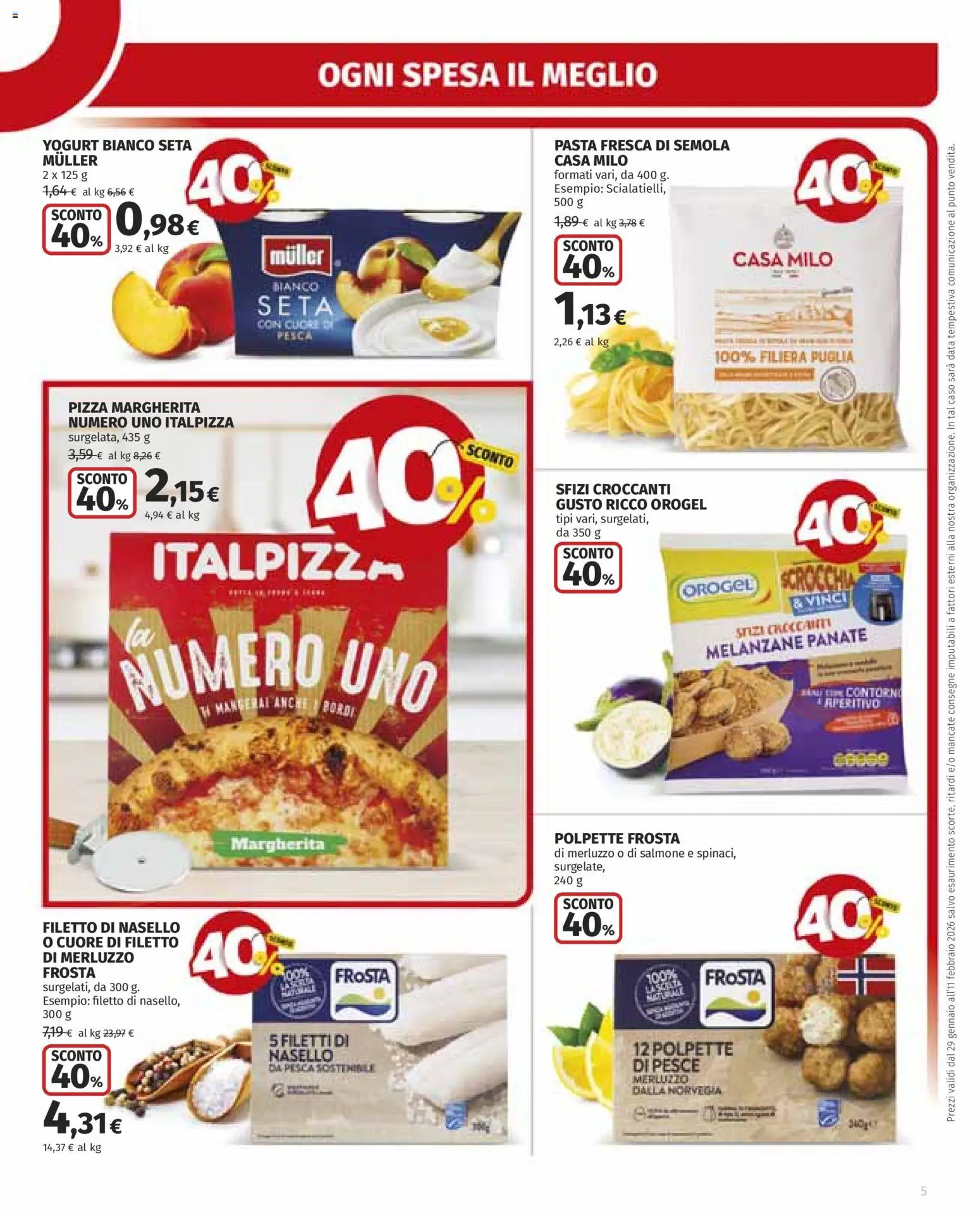 Volantino Ipercoop del 29.01.2026 | Pagina: 5 | Prodotti: Pizza, Pesce, Data, Aperitivo