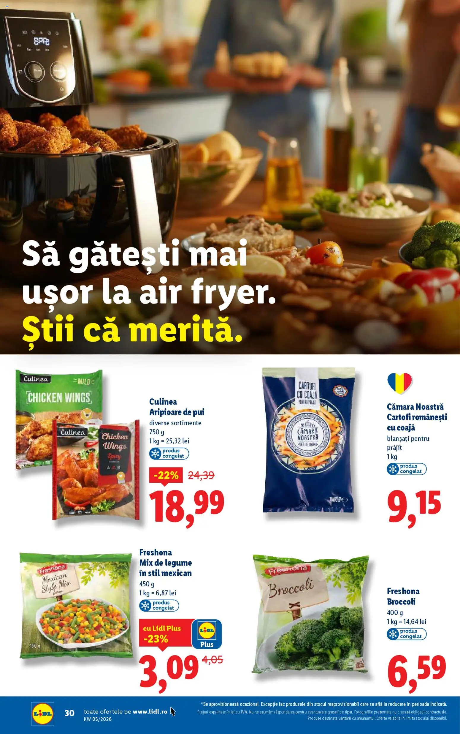 Noul catalog Lidl – valabil de la 26.01.2026 | Pagină: 30 | Produse: Delgeç, Hacıyatmaz Kedi Oyuncağı, Cartofi, Legume
