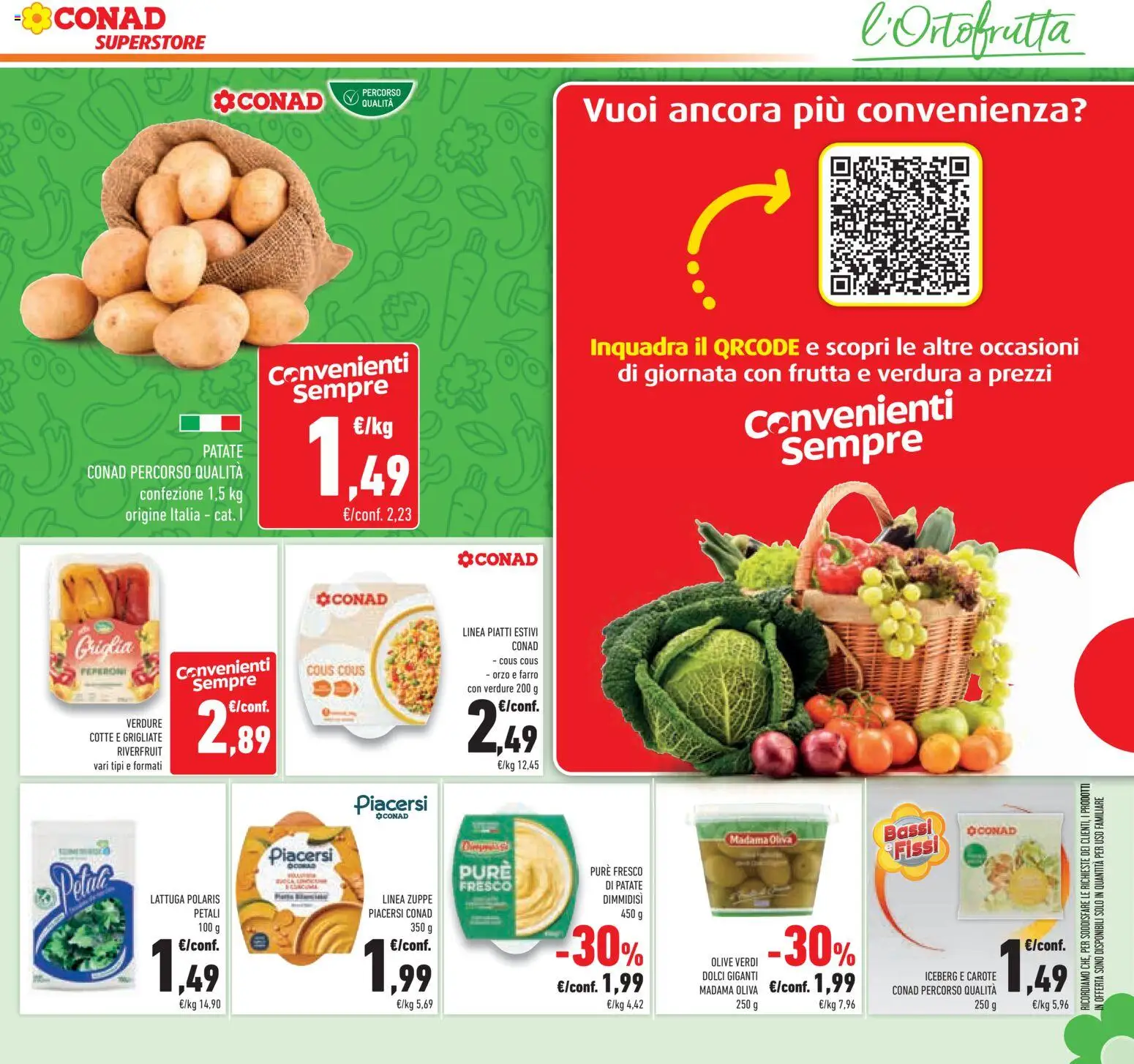 Volantino Conad del 08.04.2026 | Pagina: 13 | Prodotti: Frutta, Carote, Lattuga, Farro