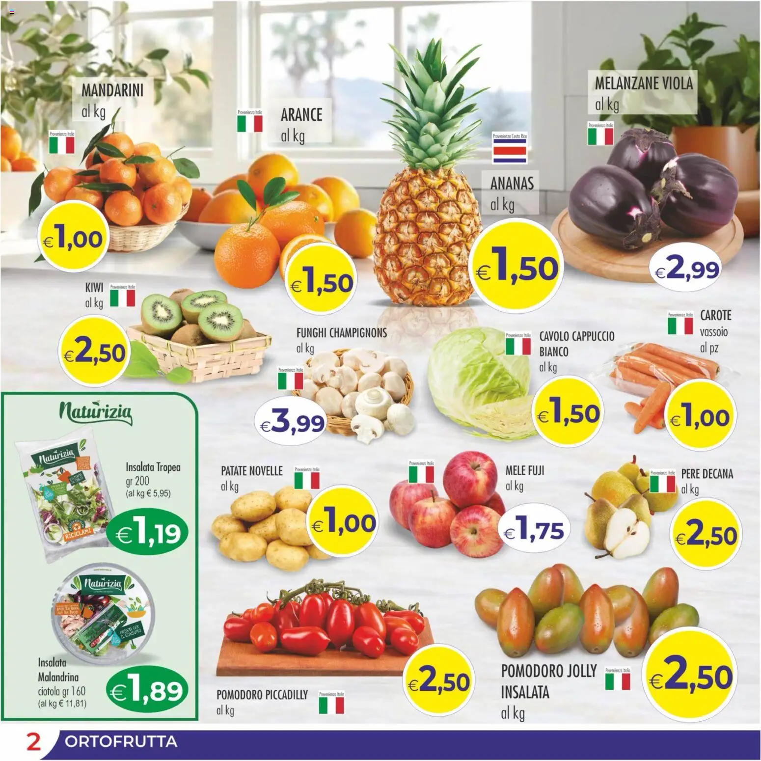 Volantino MerSi Supermercati del 21.01.2026 | Pagina: 2 | Prodotti: Insalata, Patate, Pomodoro, Funghi