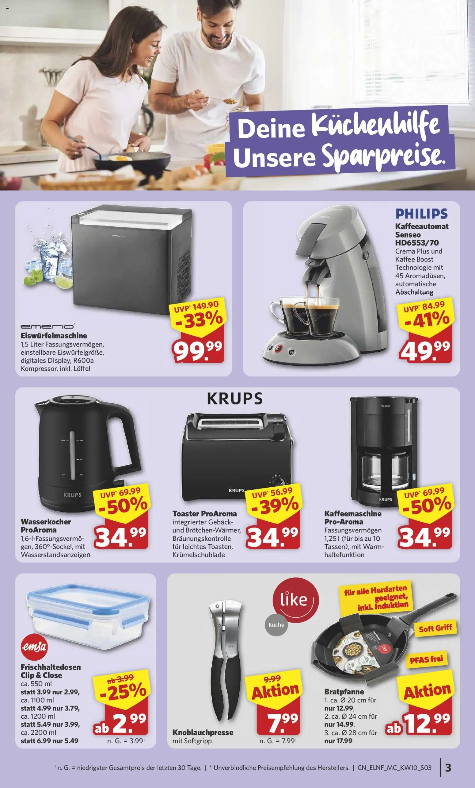 Combi Non-Food – gültig ab 02.03.2026 | Seite: 3 | Produkte: Philips, Krups, Kaffee, Küche