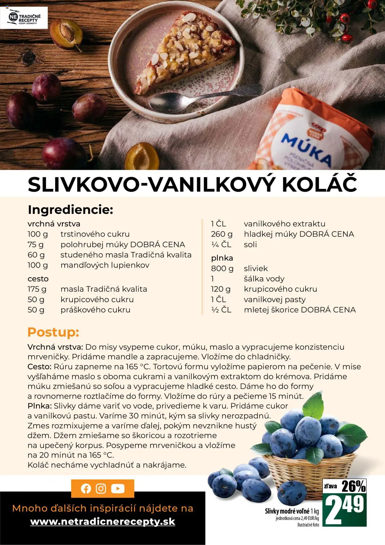 COOP Jednota široká ponuka │ platný od 31.07.2025 | Strana: 33 | Produkty: Maslo, Koláč, Múka, Mandle
