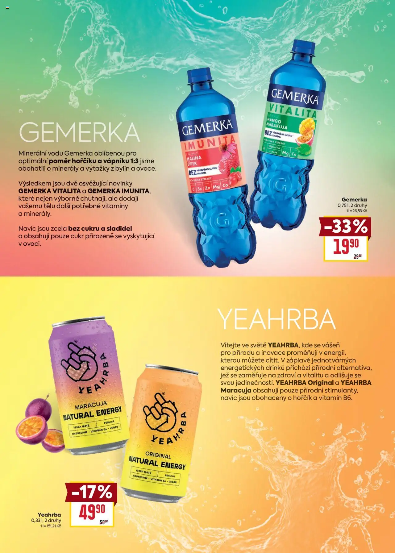 Billa katalog - Nealko novinky od 11.06.2025 | Strana: 2 | Produkty: Hořčík, Gemerka, Minerály, Vitamíny