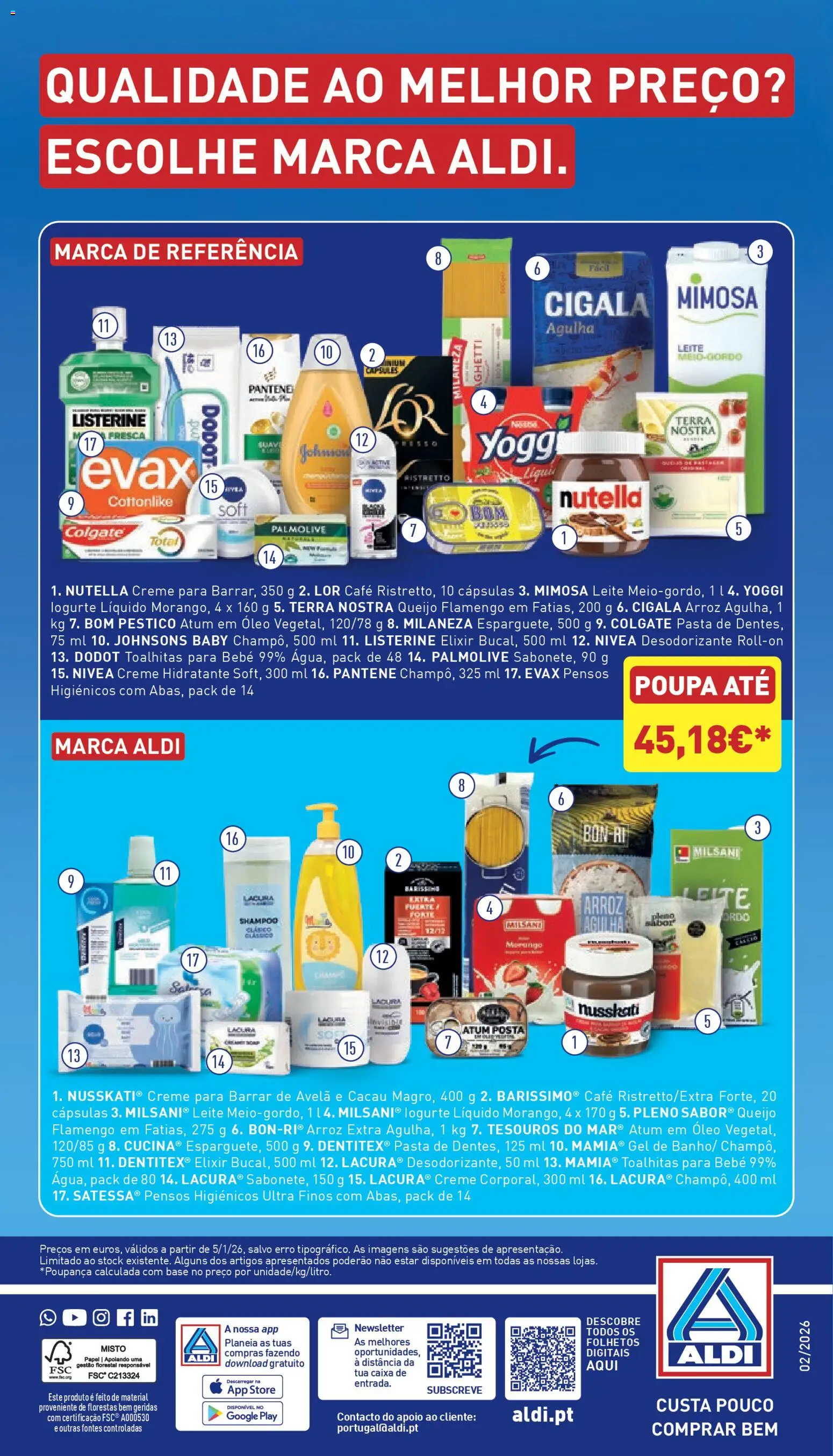 Aldi folheto │ válido de 05.01.2026 | Página: 26 | Produtos: Shampoo, Queijo, Café, Arroz