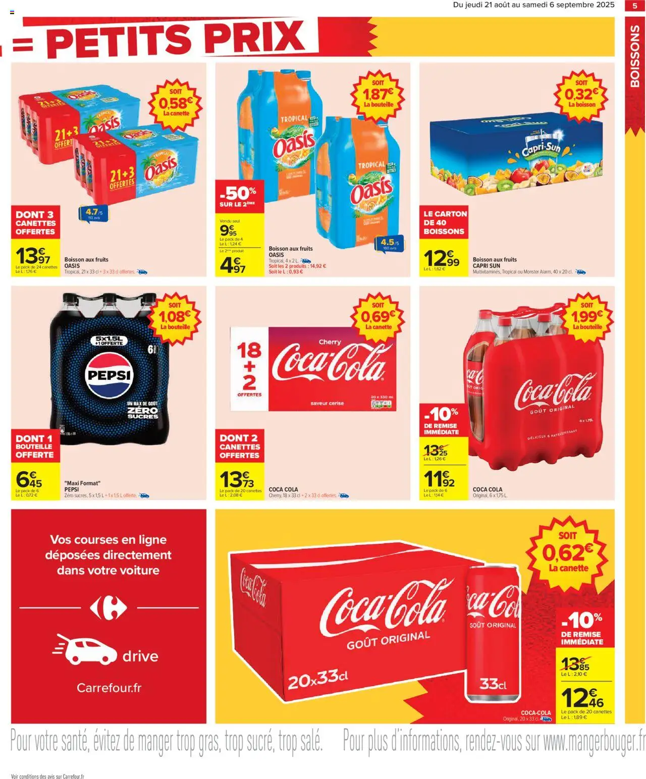  | Page: 7 | Produits: Oasis tropical, Coca cola