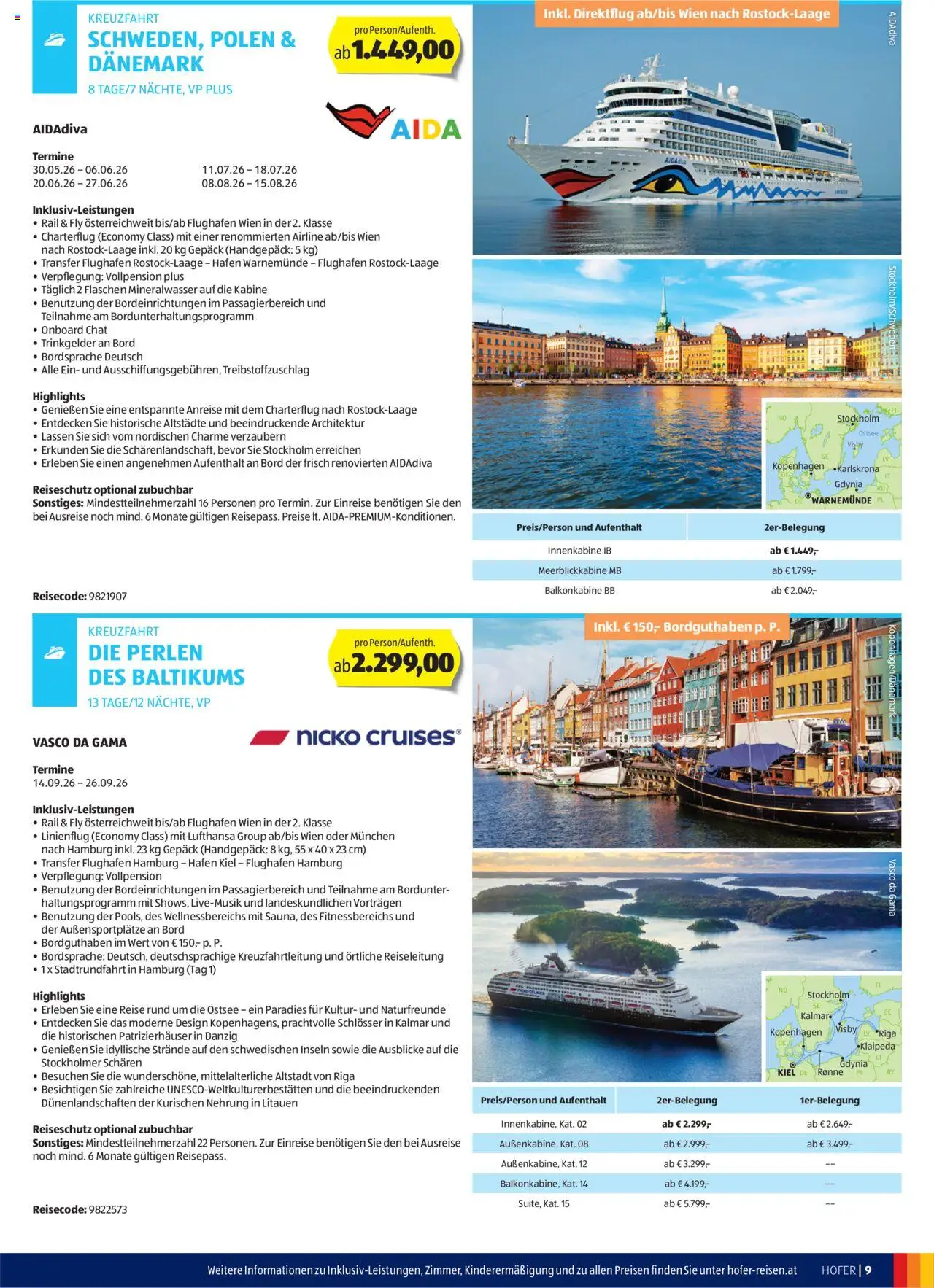 Hofer Reisen Flugblatt gültig ab 01.10.2025 | Seite: 9