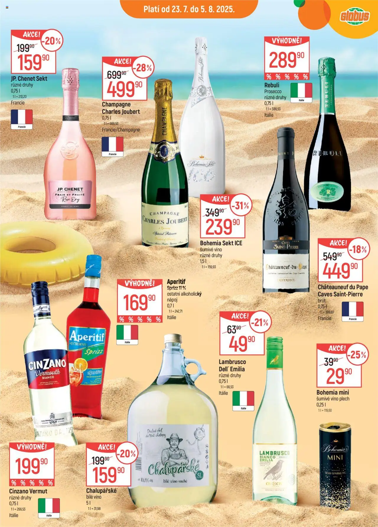 Globus leták - České Budějovice od 23.07.2025 | Strana: 2 | Produkty: Prosecco, Víno, Sekt, Bohemia Sekt Ice