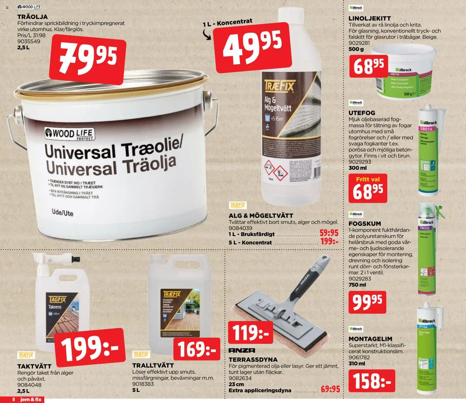 Jem & Fix reklamblad aktuell från 24.04.2026 | Sida: 8 | Produkter: Olja, Träolja