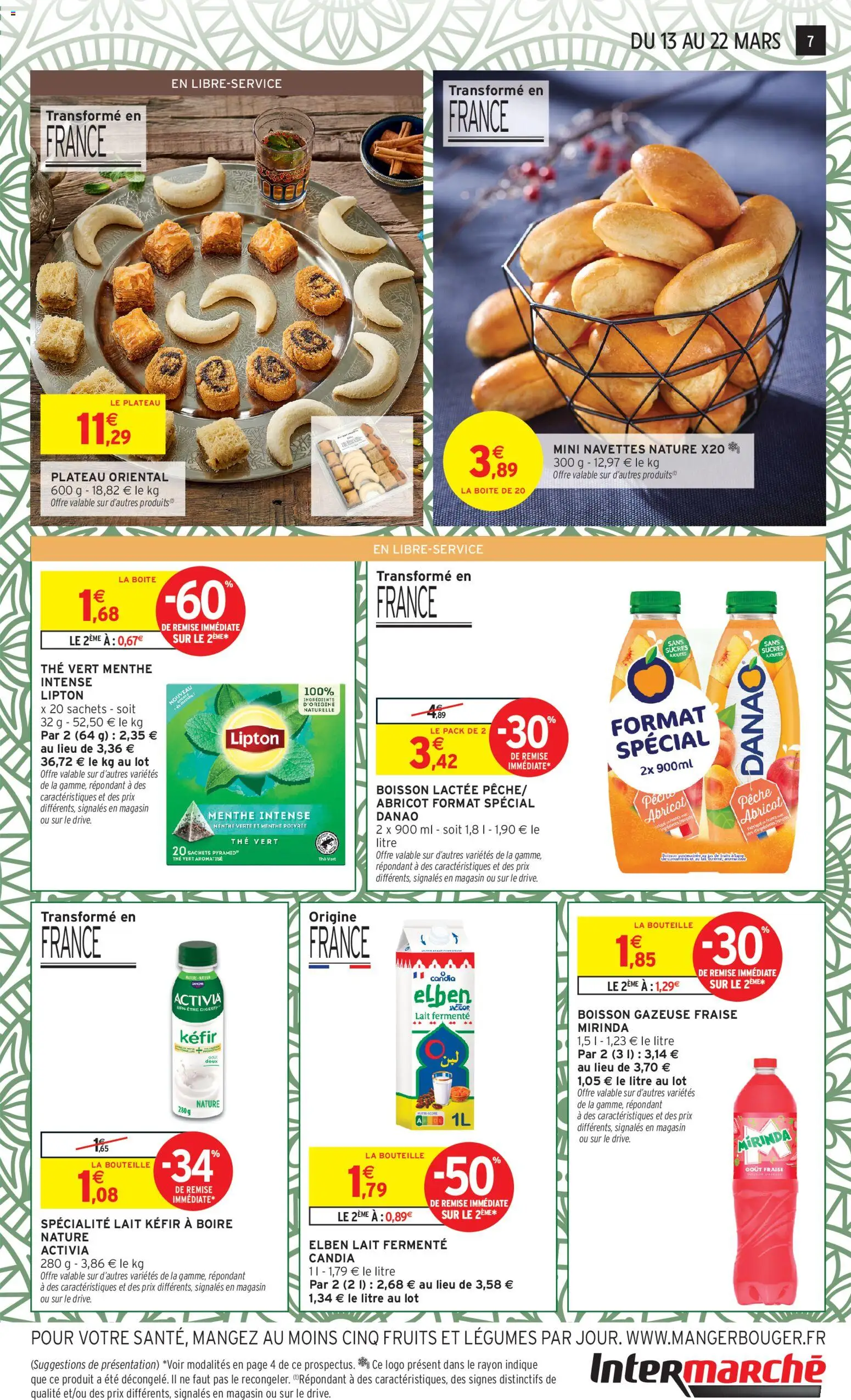 {H1} | Page: 7 | Produits: Menthe, Kefir, Lait, Thé