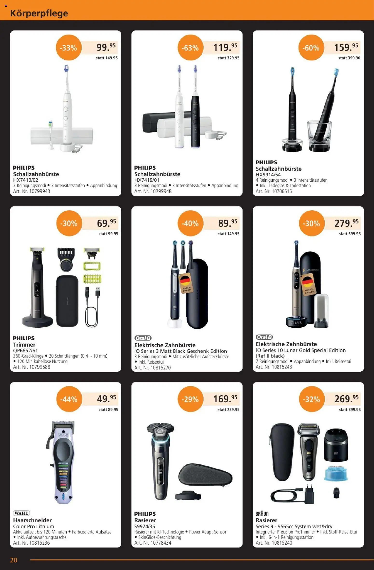 Fust - Black Friday – gültig ab 25.11.2025 | Seite: 20 | Produkte: Elektrische zahnbürste, Zahnbürste, Rasierer, Philips
