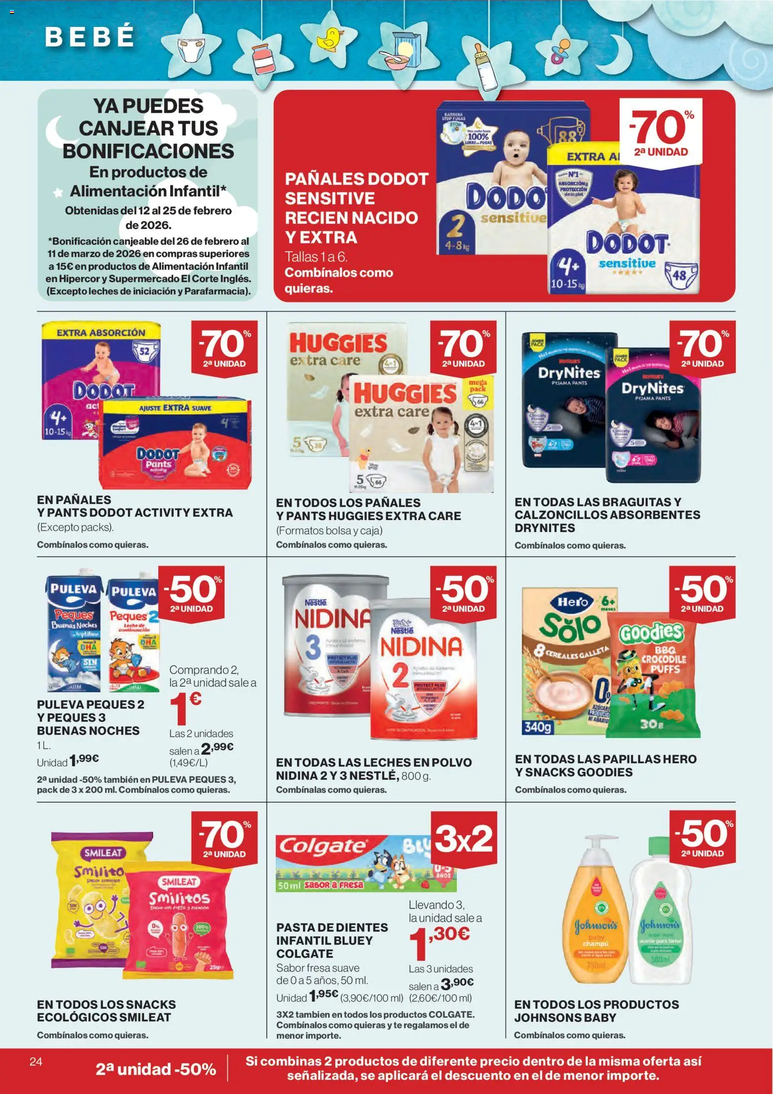 El Corte Inglés ofertas │ válido desde el 26.02.2026 | Página: 24 | Productos: Polvo, Leche, Cereales, Té