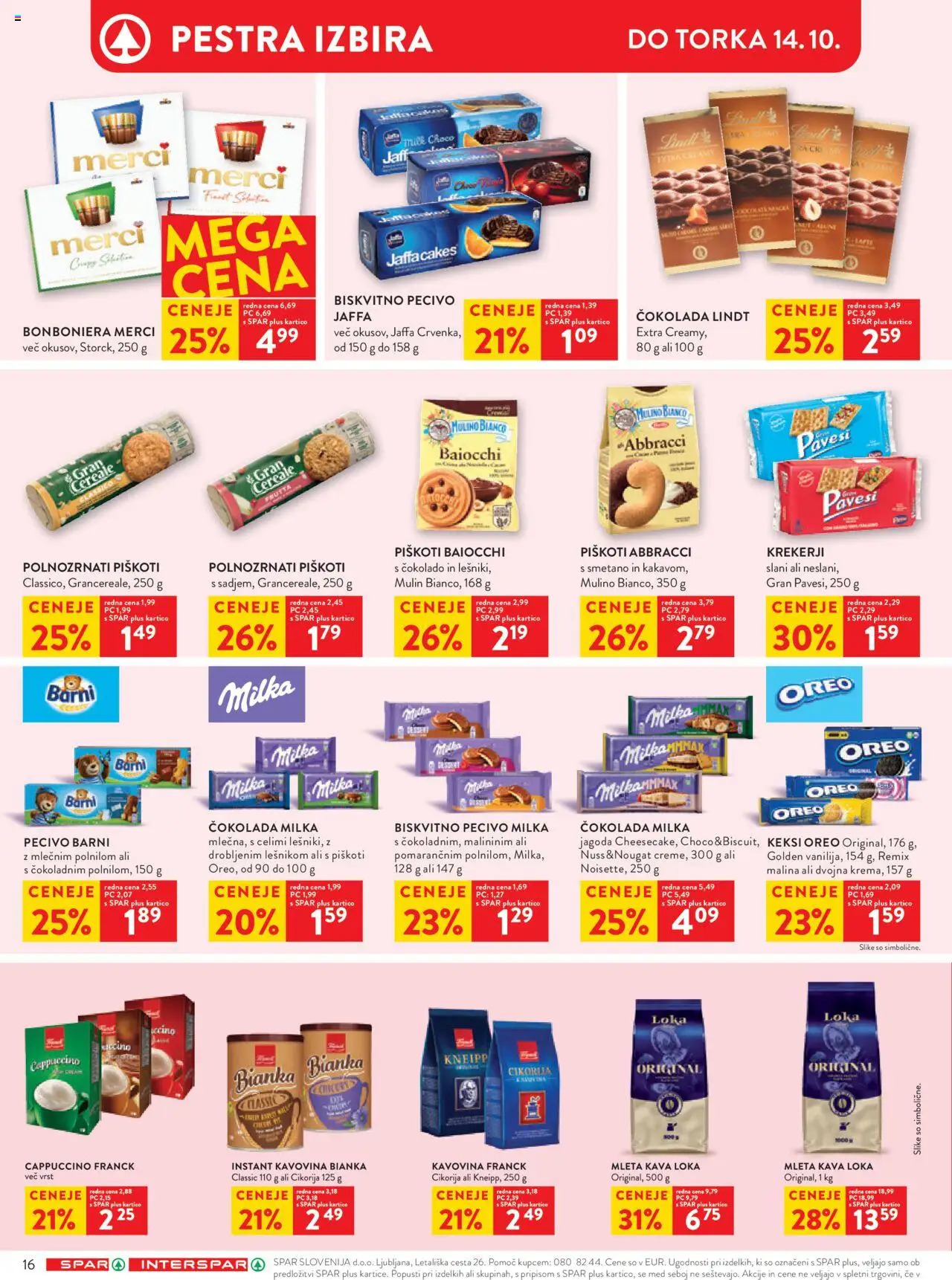 Novi Spar katalog ponudbe – veljaven od 08.10.2025 | Stran: 19 | Izdelki: Keksi, Bonboniera, Kava, Cokolada