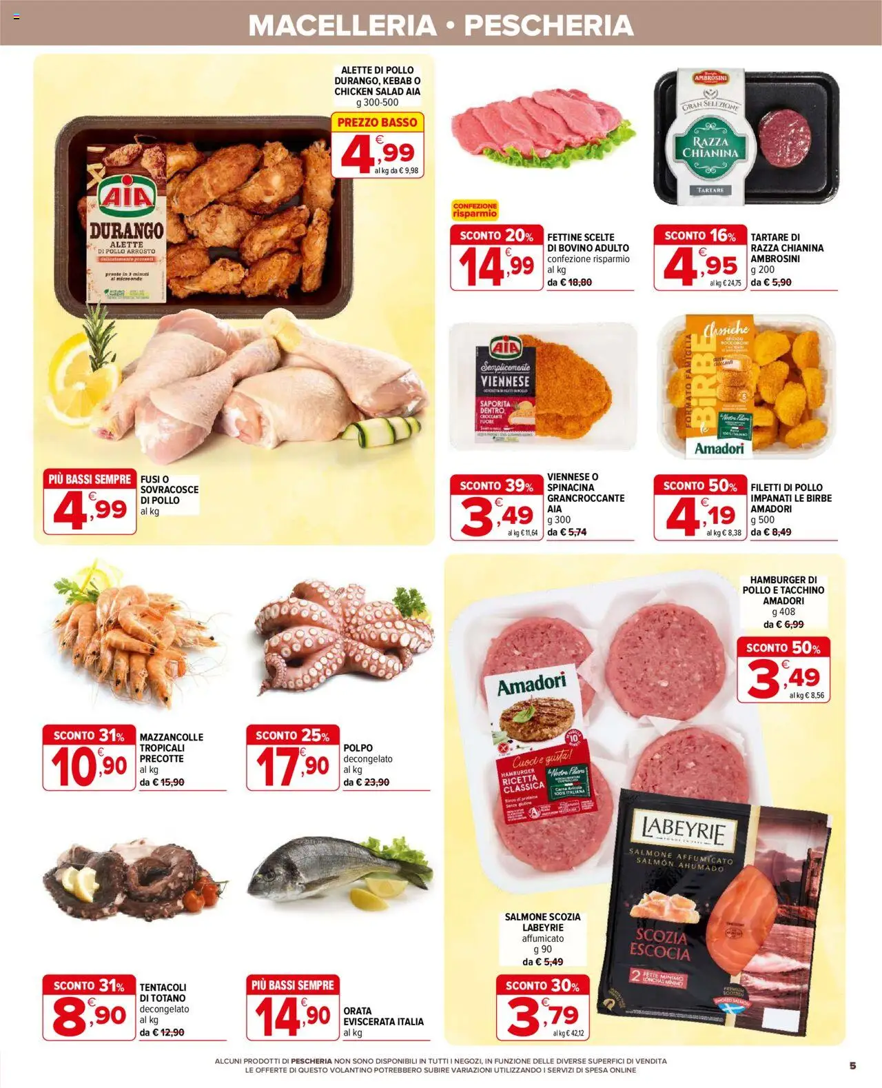 Volantino Iperal del 17.09.2025 | Pagina: 5 | Prodotti: Salmone affumicato, Bovino, Tacchino, Totano