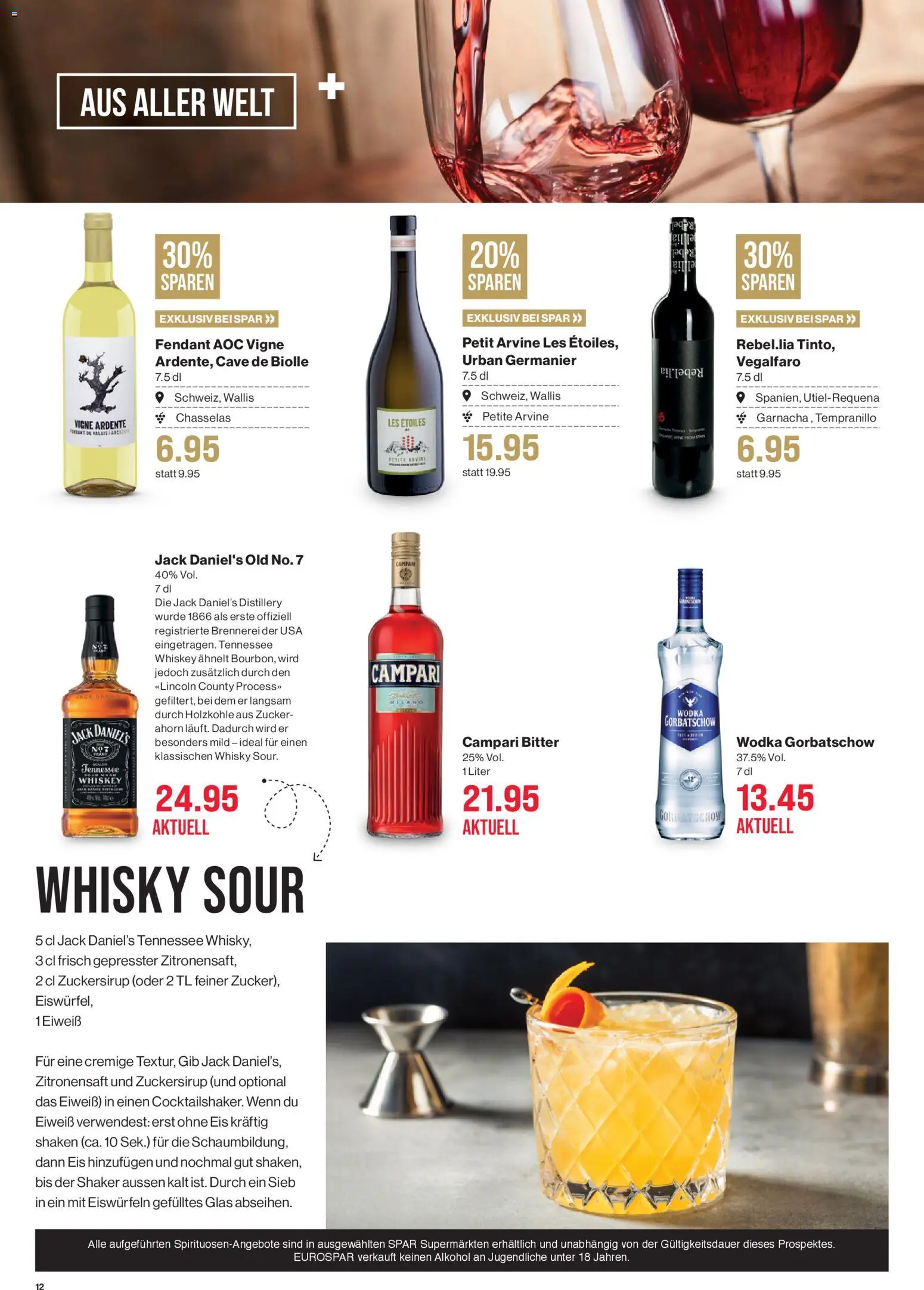 SPAR Aktionen – gültig ab 31.12.2025 | Seite: 12 | Produkte: Wodka, Whiskey, Eis, Zucker