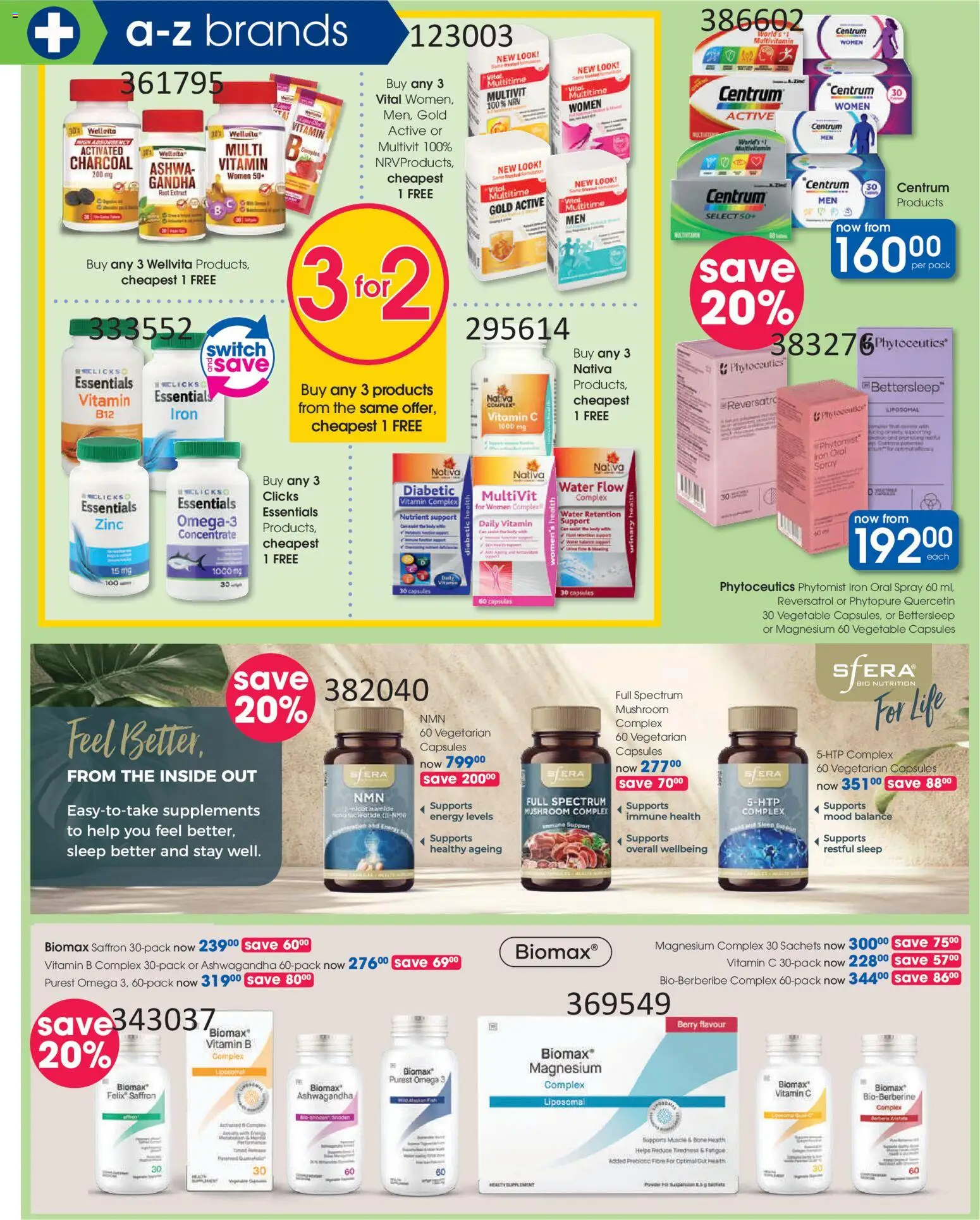New Clicks catalogue – valid from 25.02.2026 | Page: 8 | Products: Iron, Switch, Water, Supplements