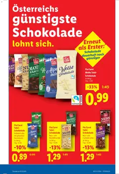 Lidl Österreichs günstigste Schokolade ab 27.12.2025 gültig