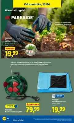 Pogląd oferty "PARKSIDE Przedłużacz bębnowy, 10 m, Przedłużacz bębnowy, 10 m" - ważna od 13.04.2026 | Strona: 46 | Produkty: Przedłużacz, Siatka, Regał, Woda