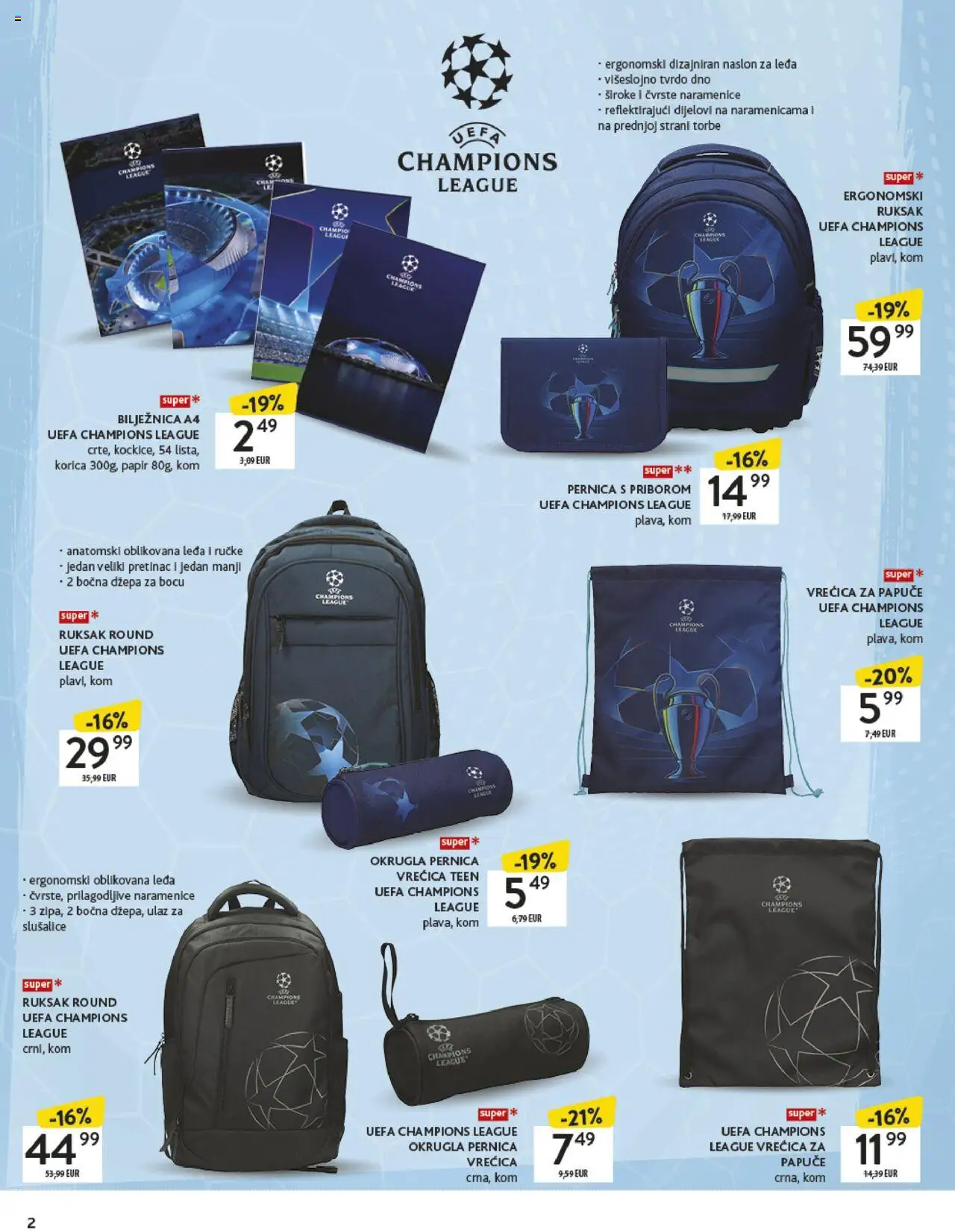Konzum katalog | vrijedi od 18.08.2025 | Stranica: 2 | Proizvodi: Pernica, Ruksak, Slušalice, Bilježnica