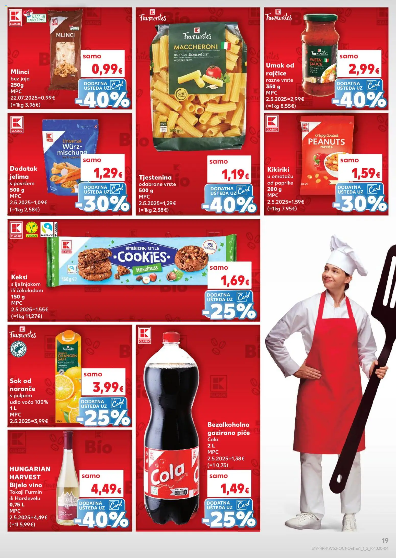 Kaufland katalog | vrijedi od 27.12.2025 | Stranica: 19 | Proizvodi: Naranče, Rajčice, Kikiriki, Umak