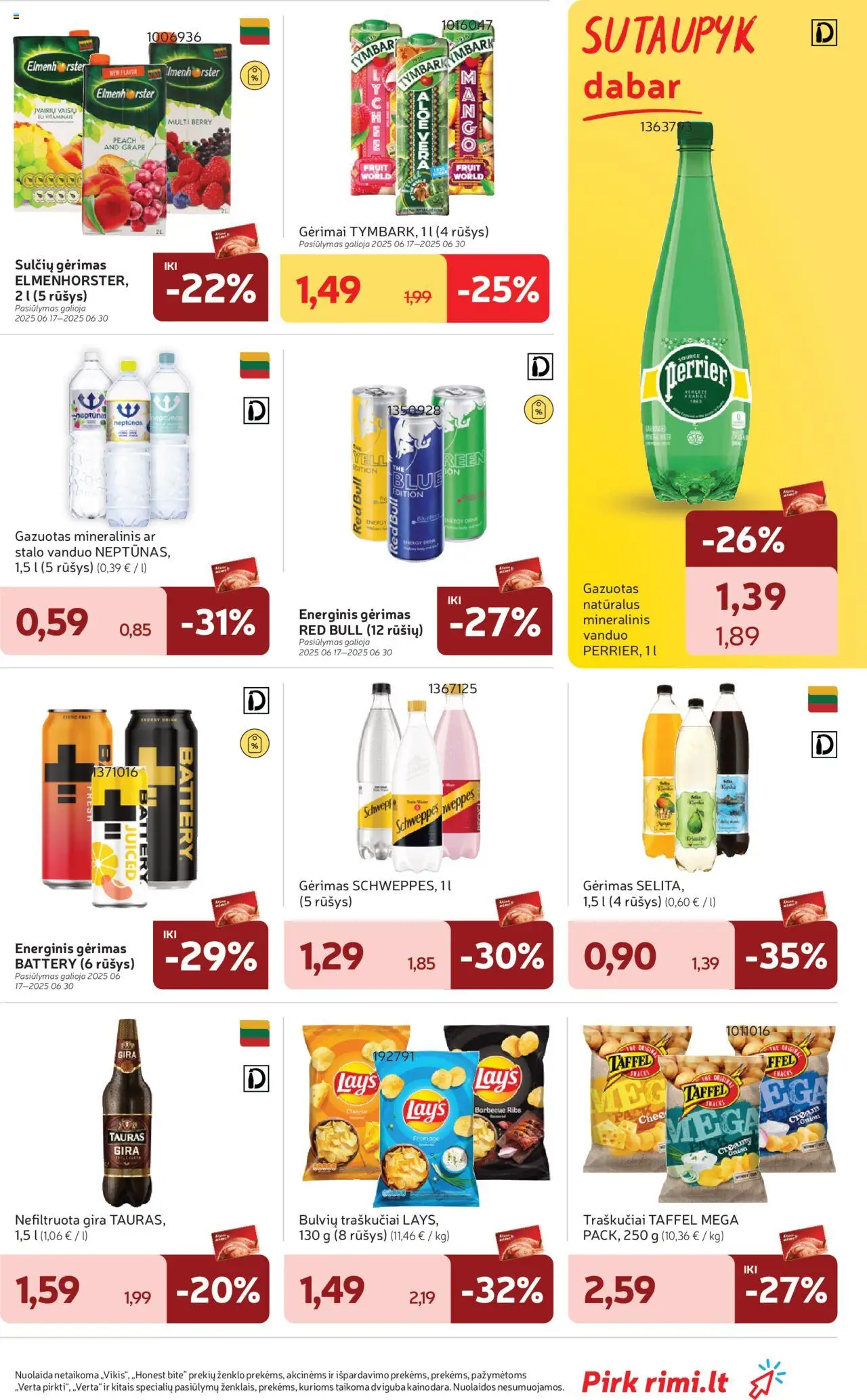 Rimi leidinys│galioja nuo 17.06.2025 | Puslapis: 25 | Prekių: Energinis gėrimas, Traškučiai, Mineralinis vanduo