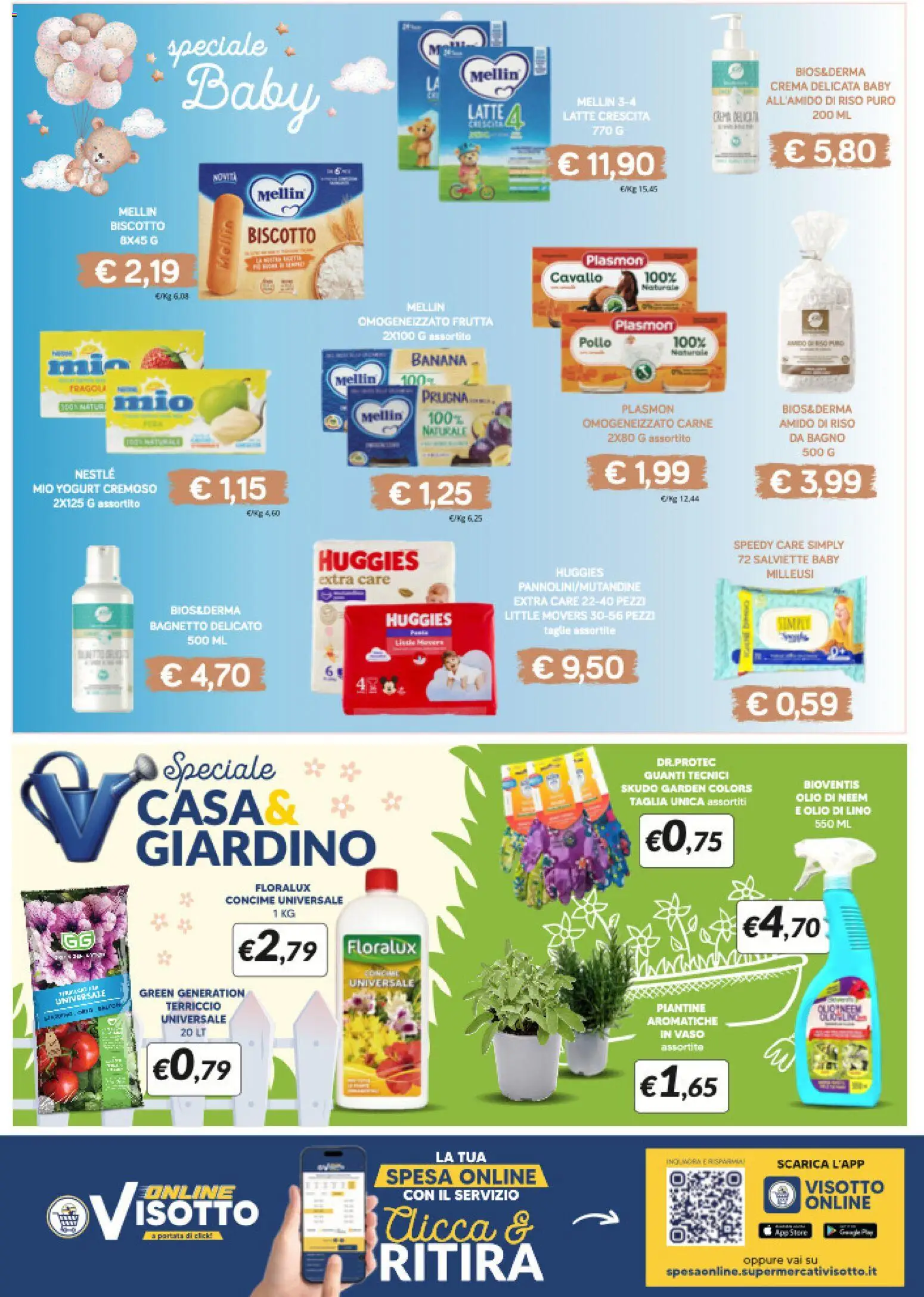 Volantino Visotto del 04.03.2026 | Pagina: 8 | Prodotti: Olio, Guanti, Terriccio, Vaso