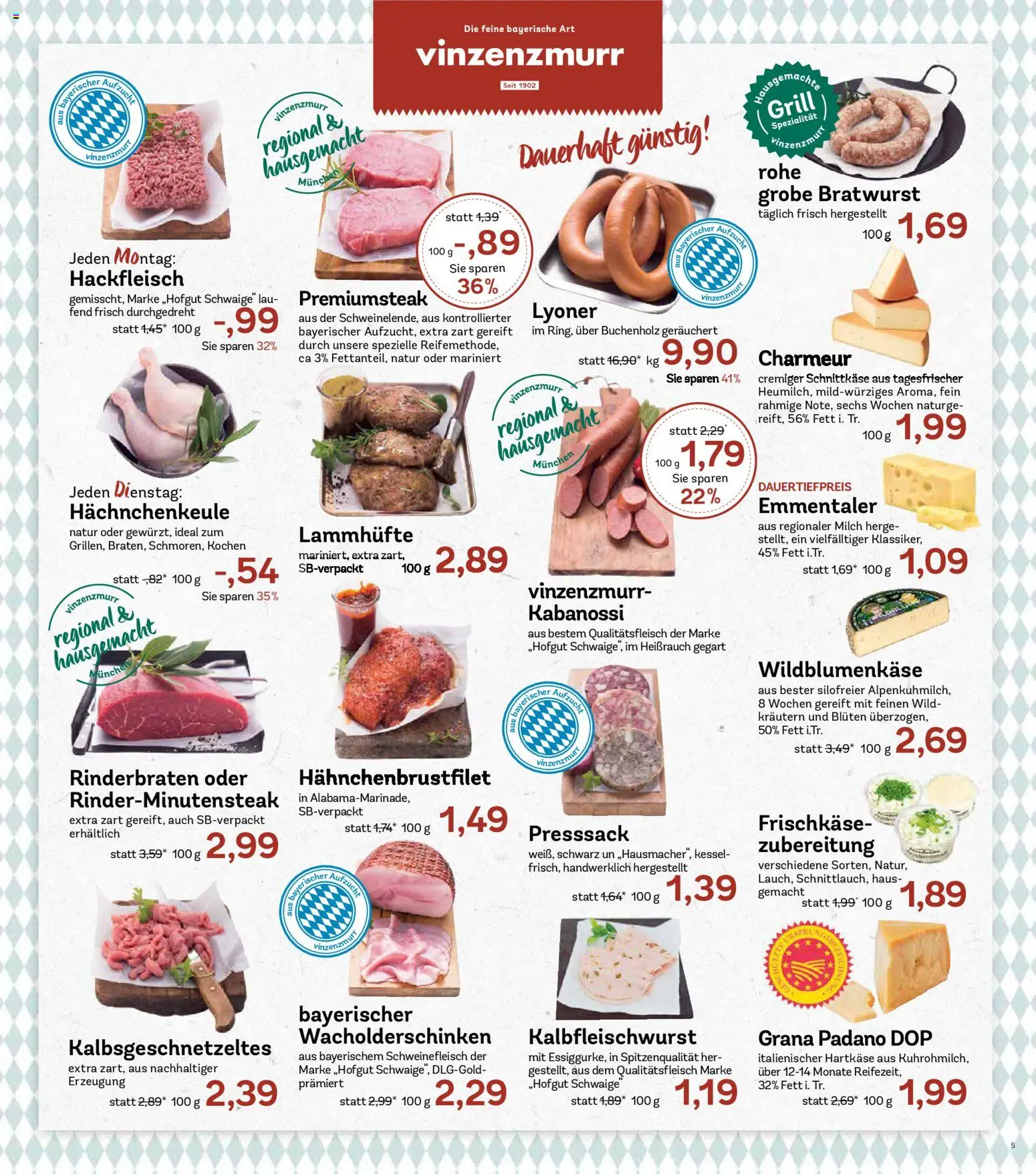 AEZ Prospekt 	 – gültig ab 04.05.2026 | Seite: 5 | Produkte: Grill, Milch, Bratwurst, Schweinefleisch