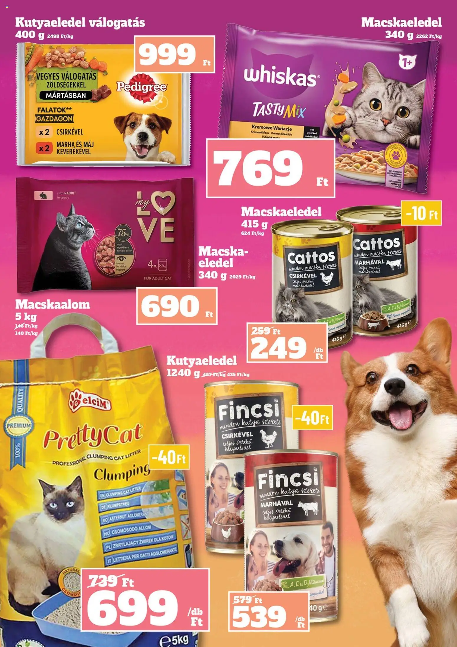 Family Diszkont akciós ujság - amely érvényes a következő dátumtól: 15.01.2026 | Oldal: 24 | Termékek: Macskaalom, Macskaeledel, Kutyaeledel, Whiskas
