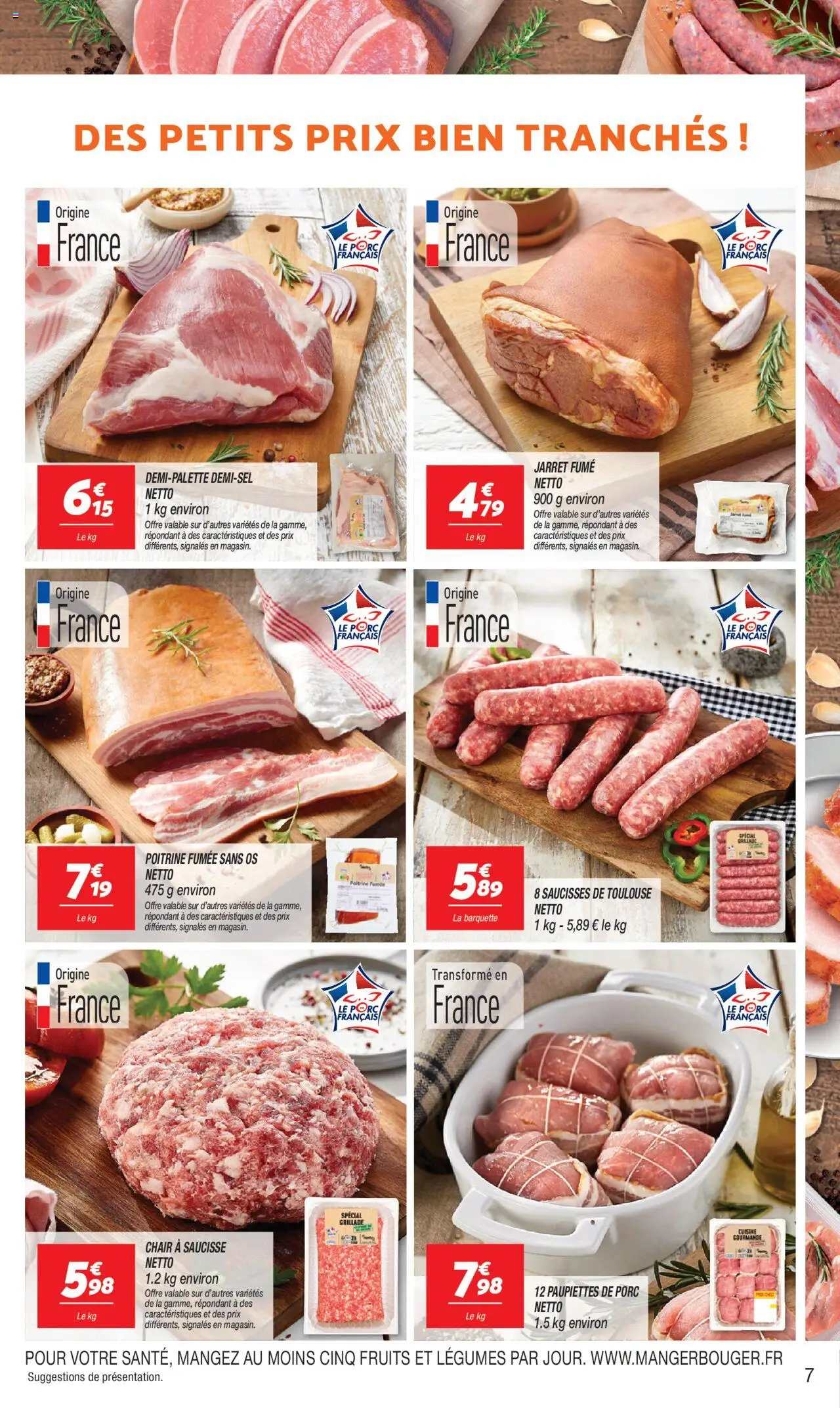  | Page: 7 | Produits: Saucisse, Porc