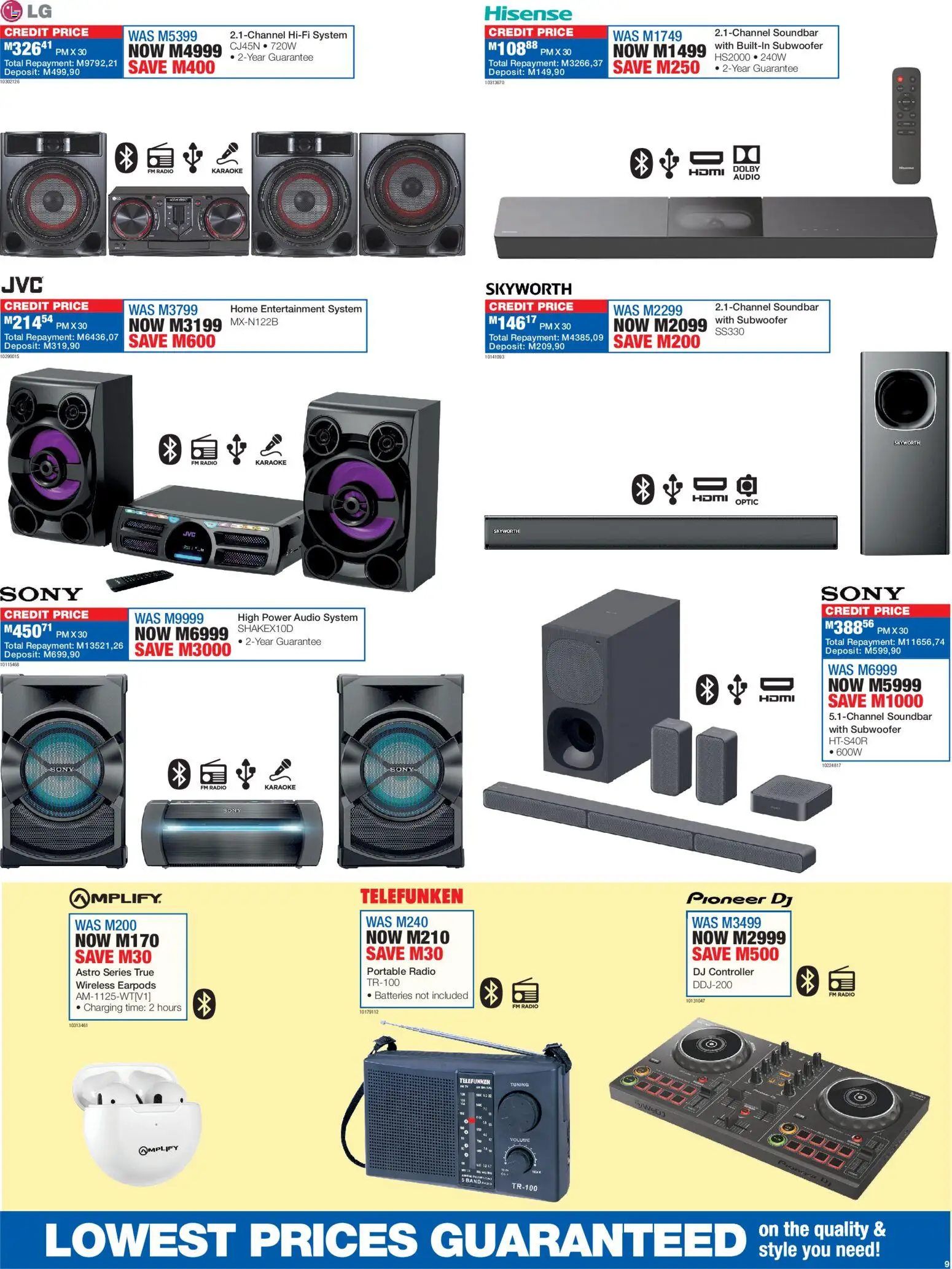 New OK Furniture catalogue – valid from 19.01.2026 | Page: 9 | Products: Audio, Radio, Soundbar, Subwoofer