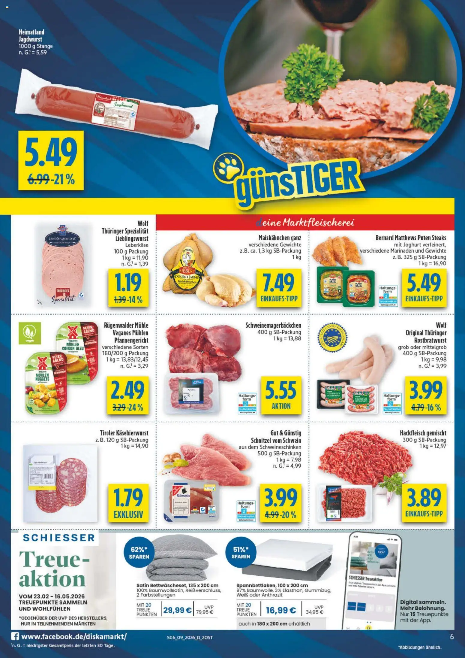 Diska Prospekt 	 – gültig ab 23.02.2026 | Seite: 6 | Produkte: Mühle, Joghurt, Schnitzel, Hackfleisch