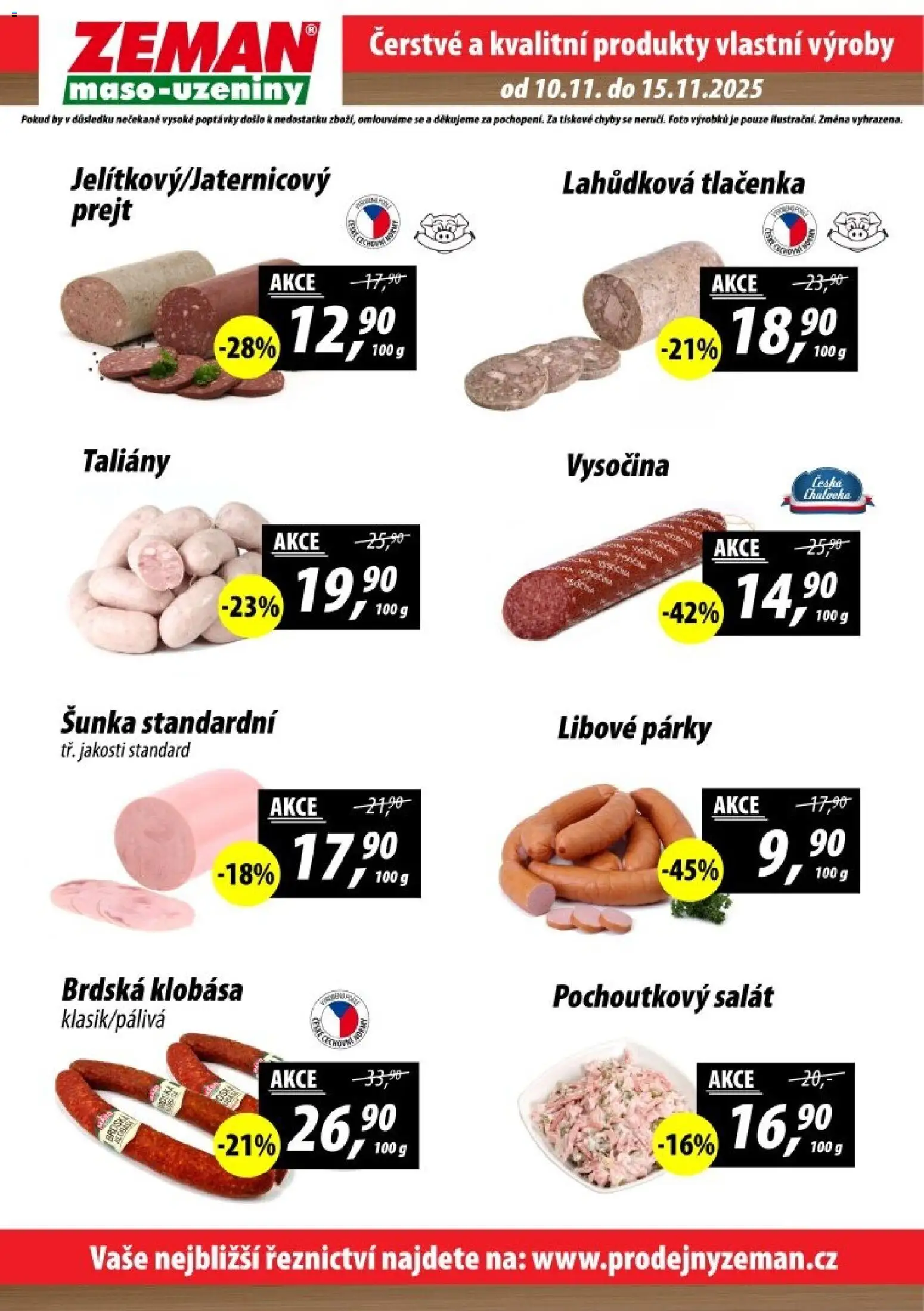 Prodejny Zeman leták - Dačice od 10.11.2025 | Strana: 2