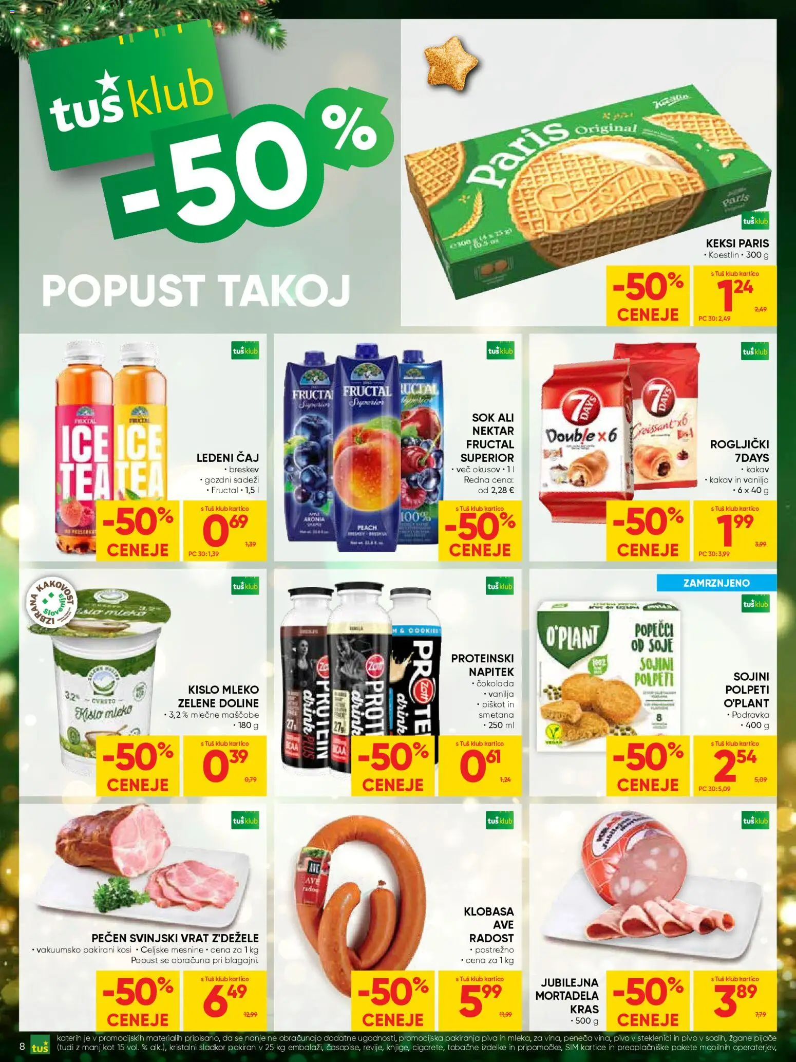 Novi Tuš katalog ponudbe – veljaven od 26.11.2025 | Stran: 8 | Izdelki: Keksi, Cokolada, Pivo, Caj