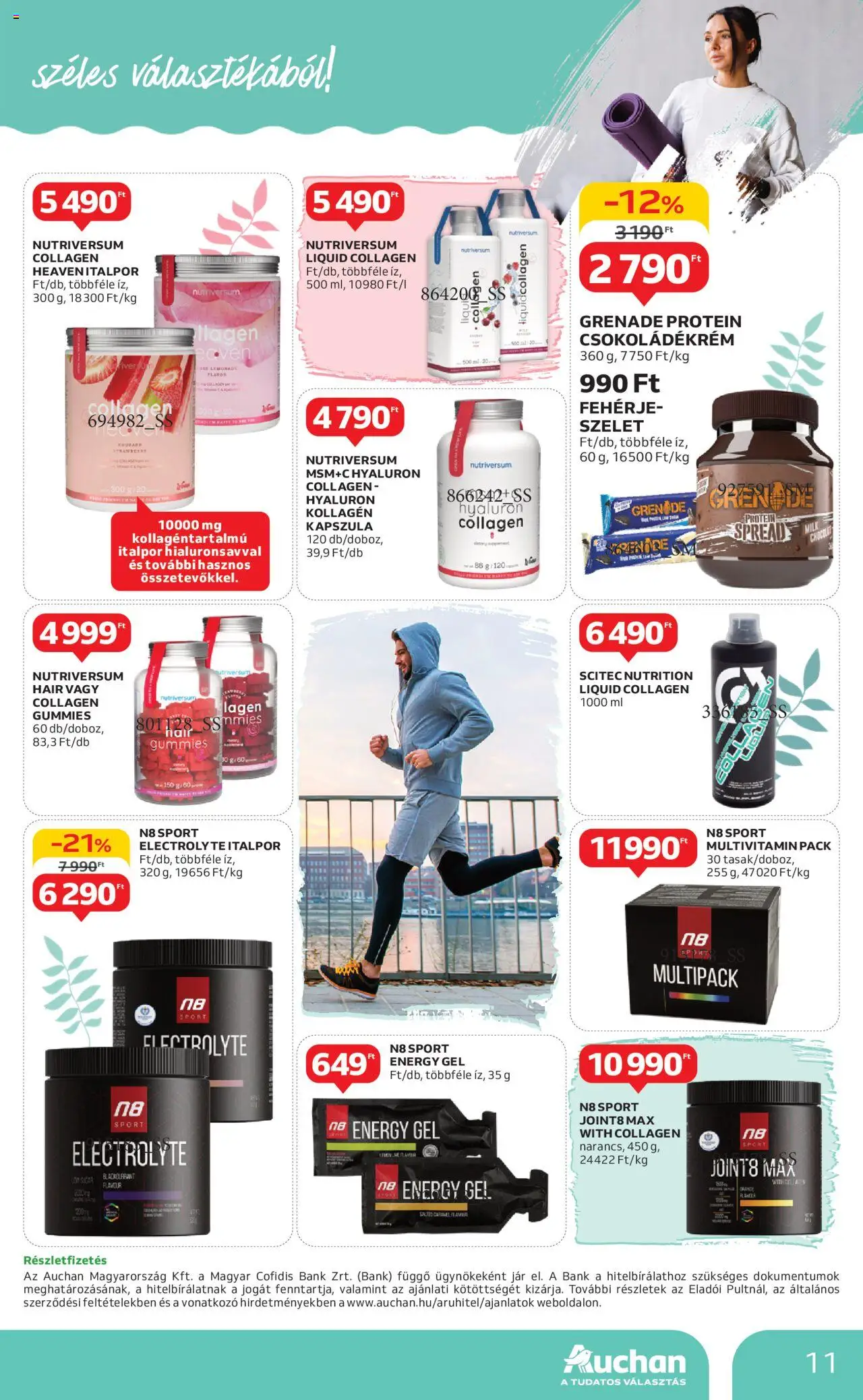 Auchan akciós ujság - amely érvényes a következő dátumtól: 22.05.2025 | Oldal: 11 | Termékek: Protein bar, Kollagén, Fehérje, Italpor