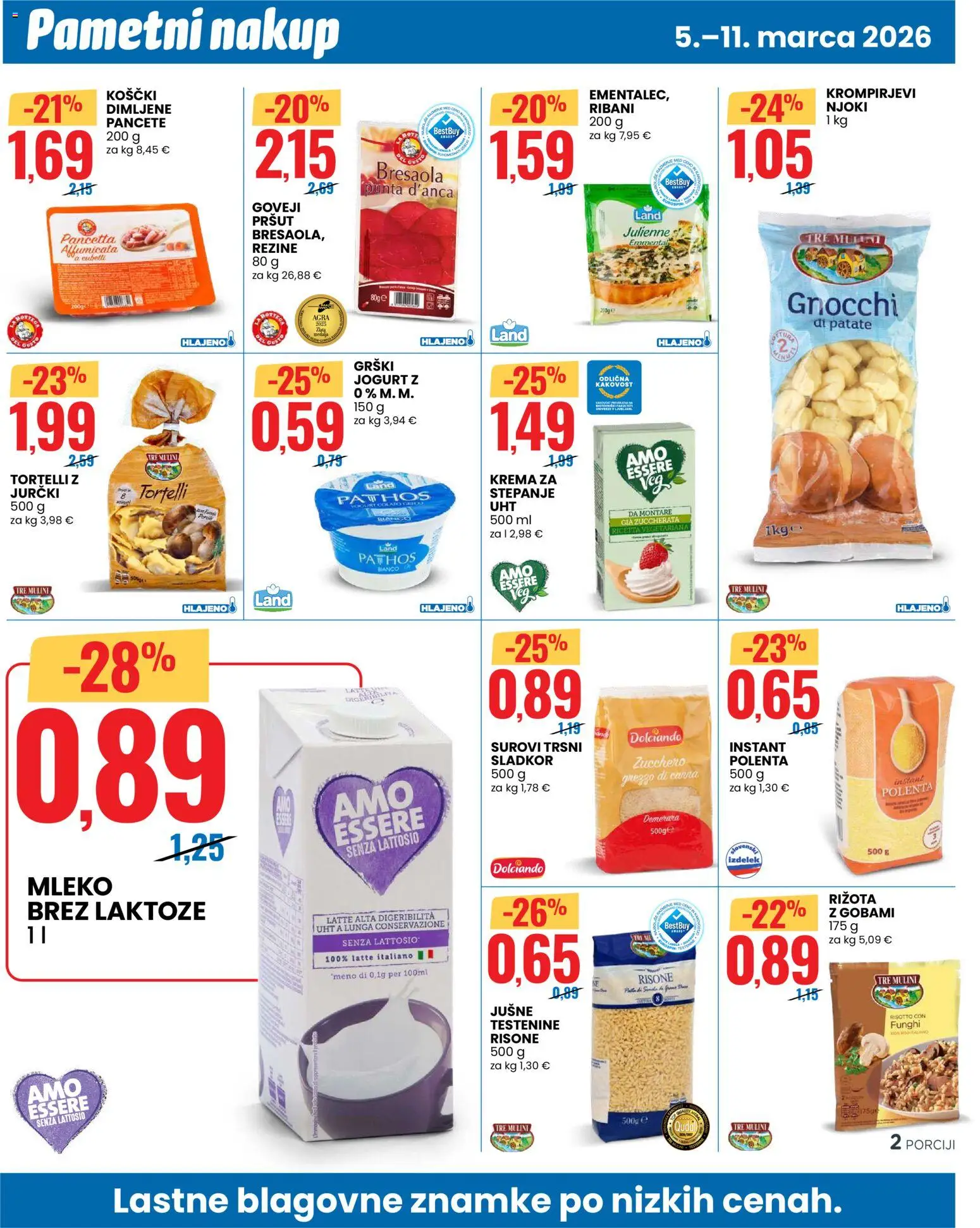 Novi Eurospin katalog ponudbe – veljaven od 05.03.2026 | Stran: 6 | Izdelki: Ementalec, Krema, Jogurt, Njoki