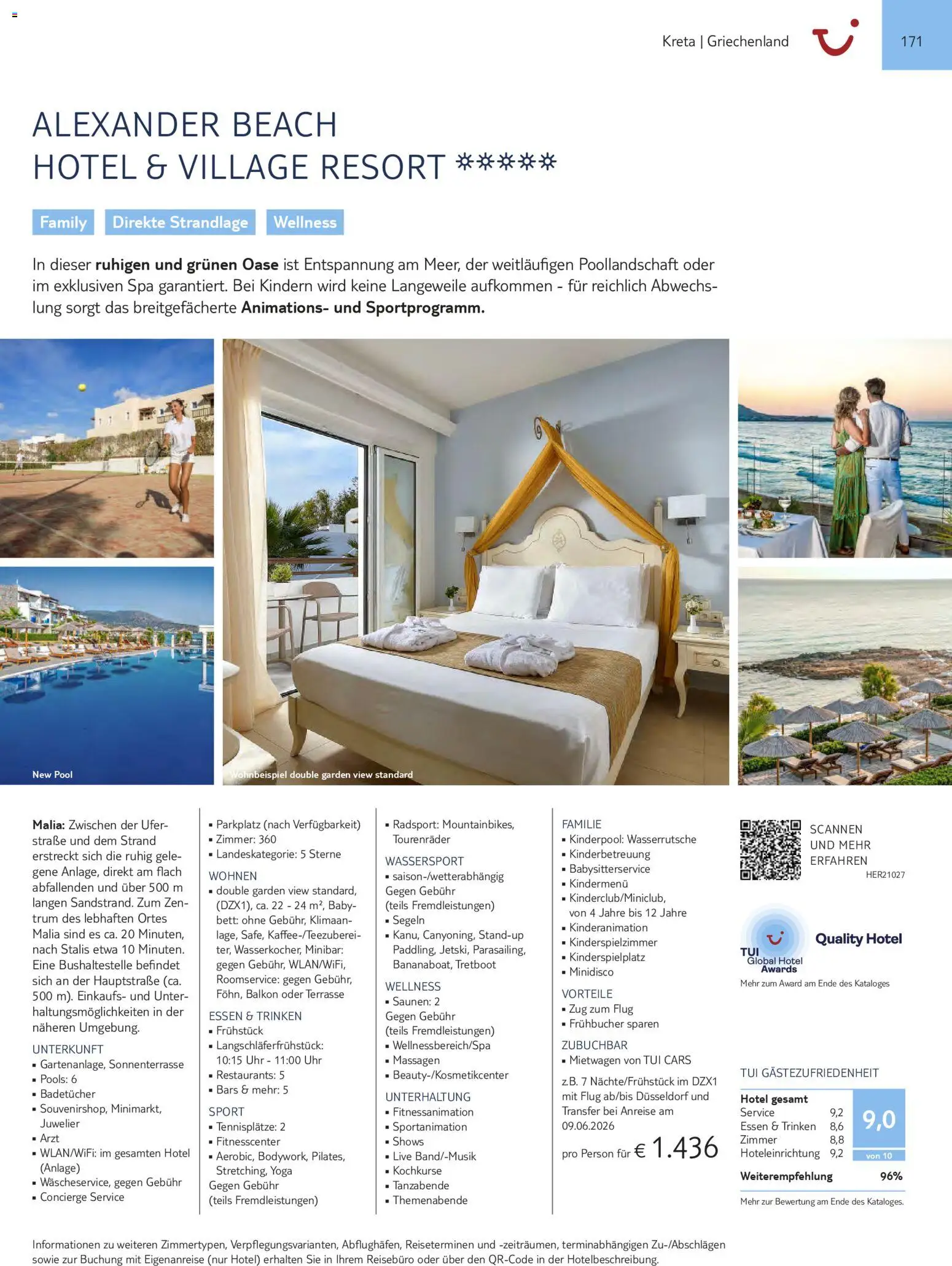 Aida  Südeuropa & Nordafrika 2026/27 – gültig ab 01.01.2026 | Seite: 171 | Produkte: Bett, Uhr