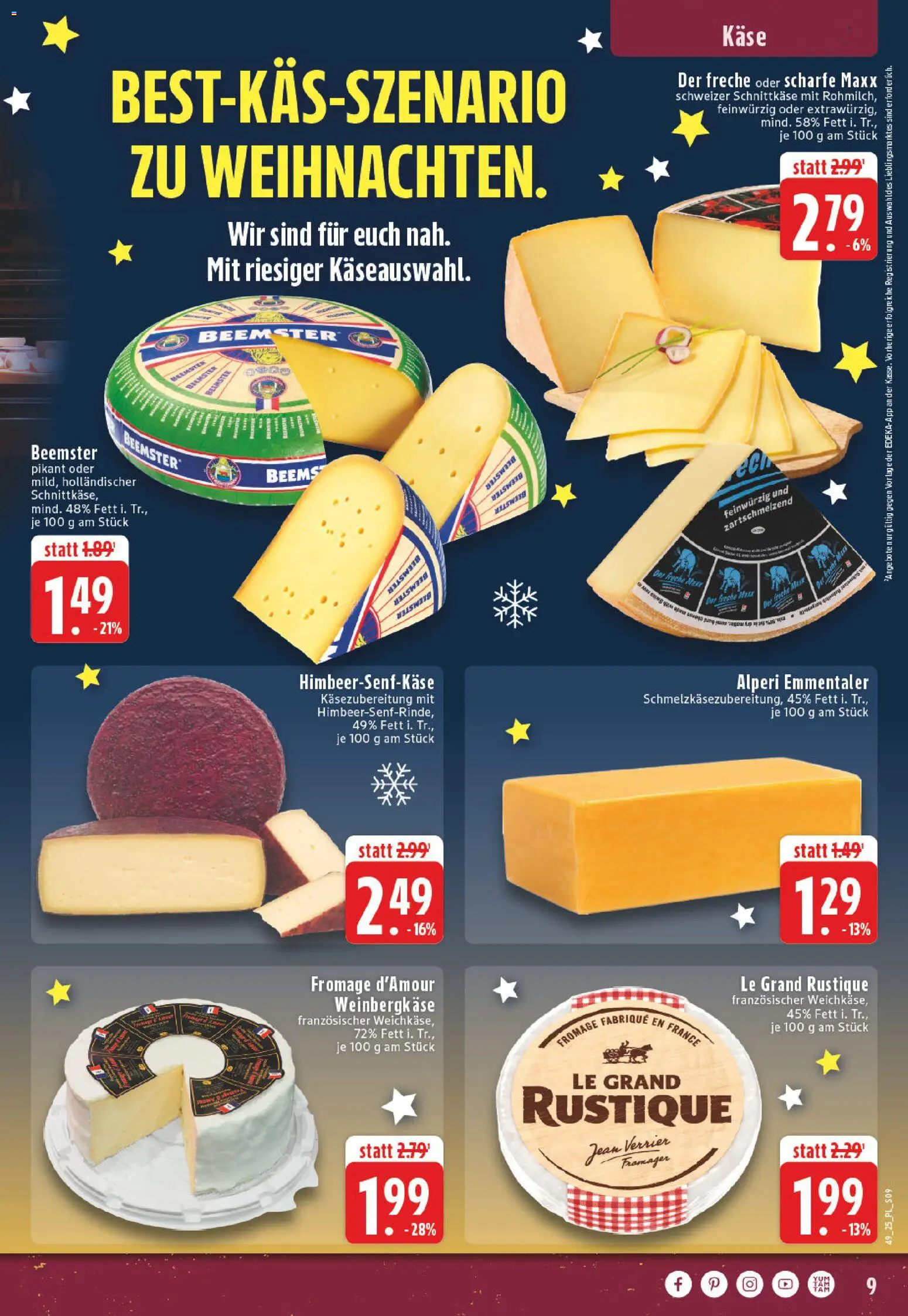 Edeka Prospekt 	 – gültig ab 01.12.2025 | Seite: 9 | Produkte: Käse