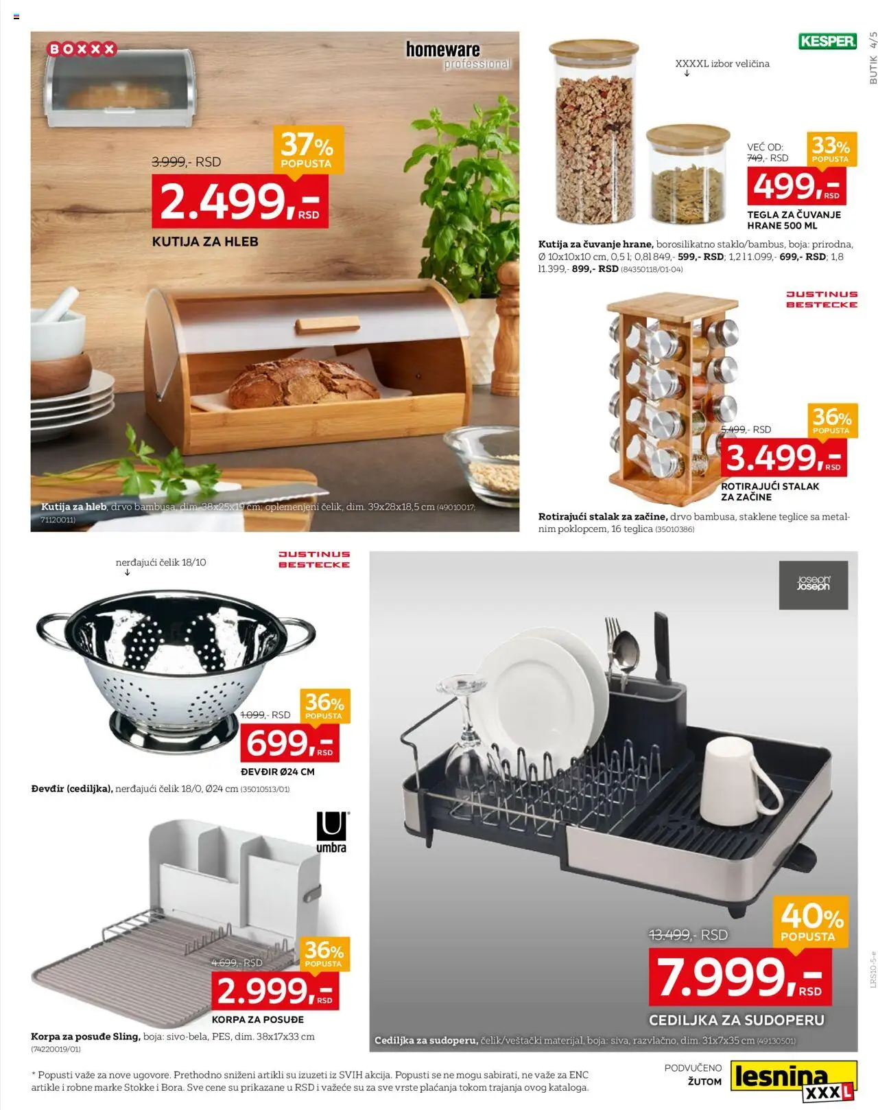 Lesnina XXXL katalog - važi od 29.09.2025 | Strana: 5 | Proizvode: Kutija za hleb, Kutija, Hleb, Tegla