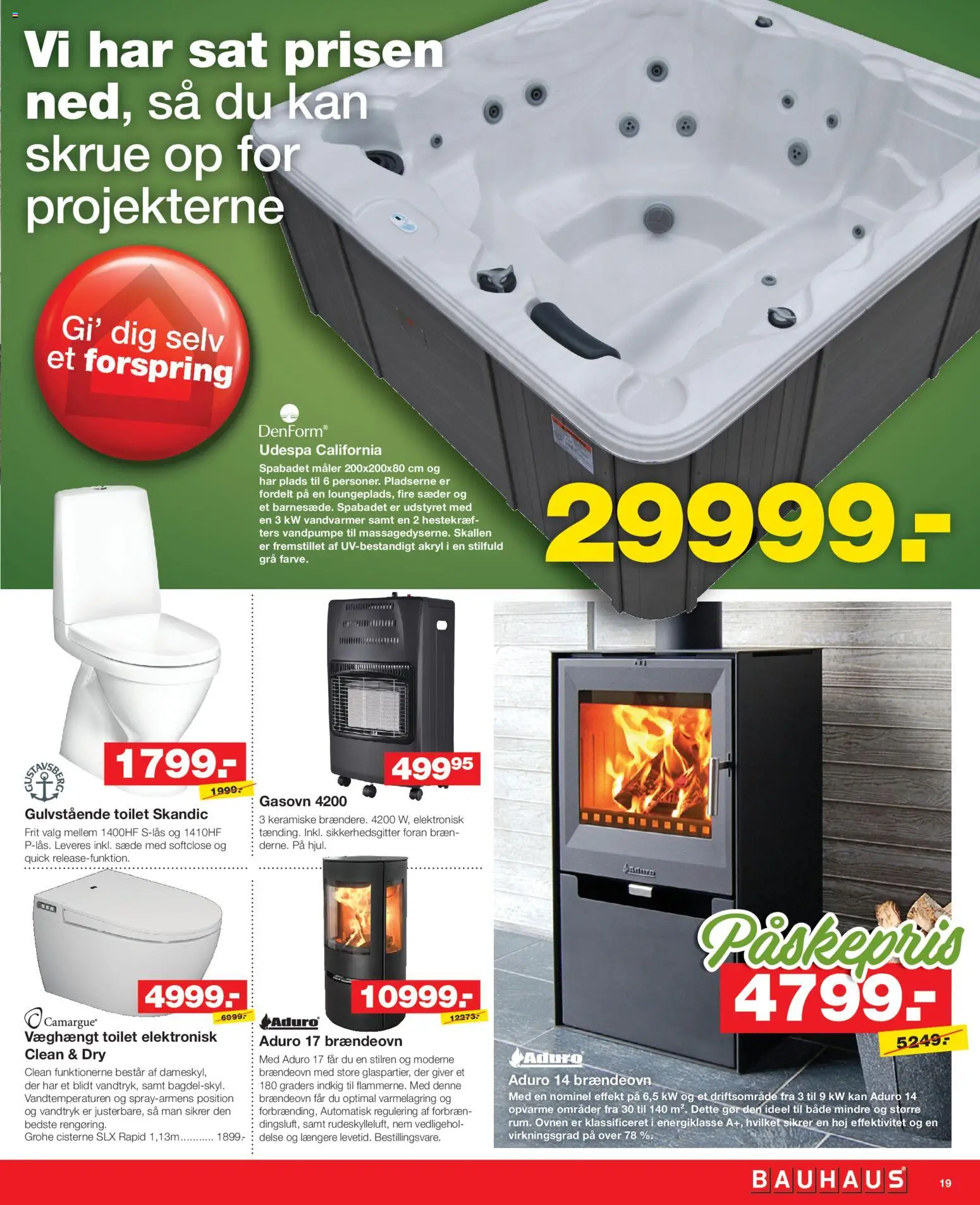 Bauhaus tilbudsavis – gyldig fra 02.04.2026 | Side: 19 | Produkter: Toilet, Skrue