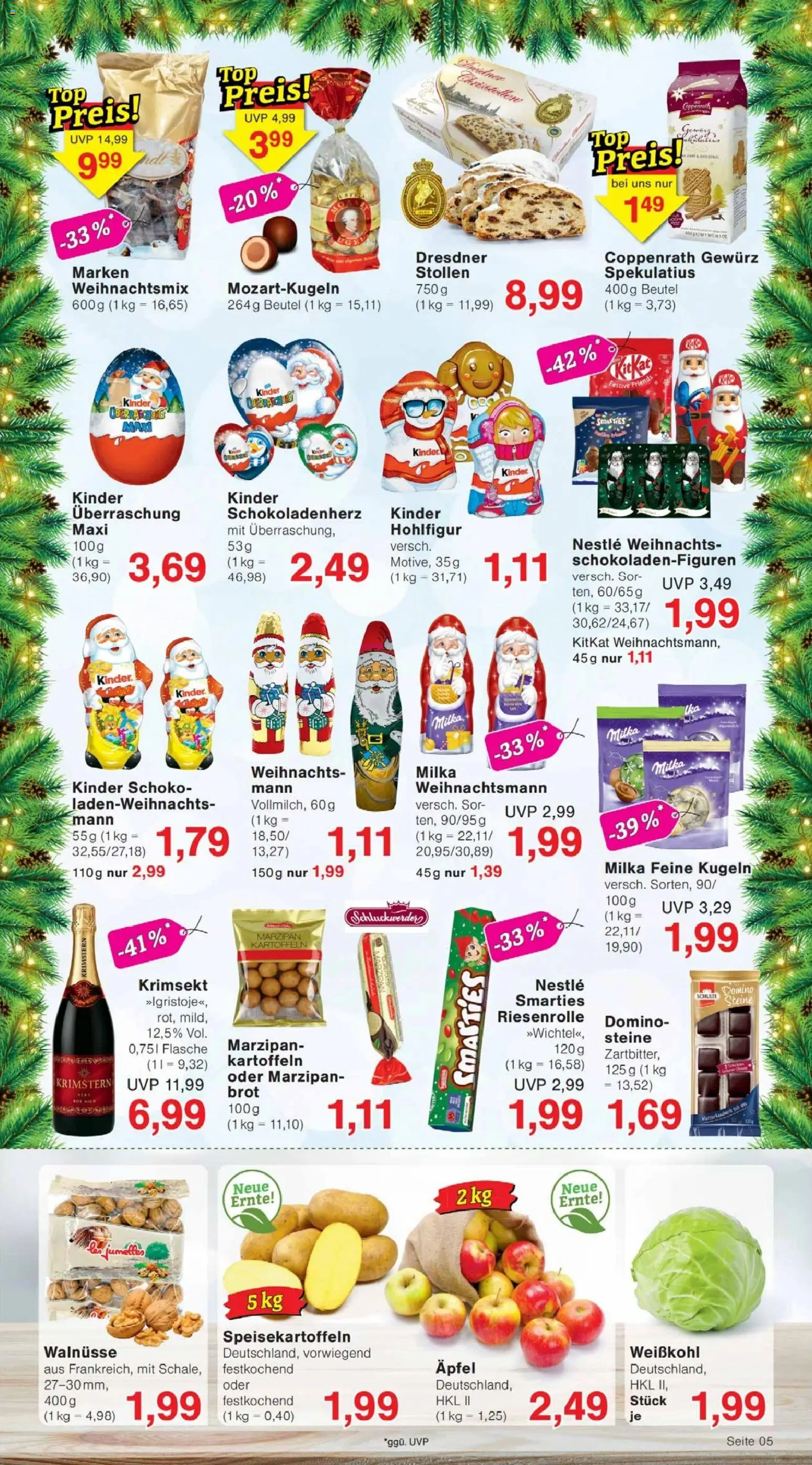 Jawoll Prospekt – gültig ab 01.12.2025 | Seite: 5 | Produkte: Smarties, Äpfel, Milka, Brot