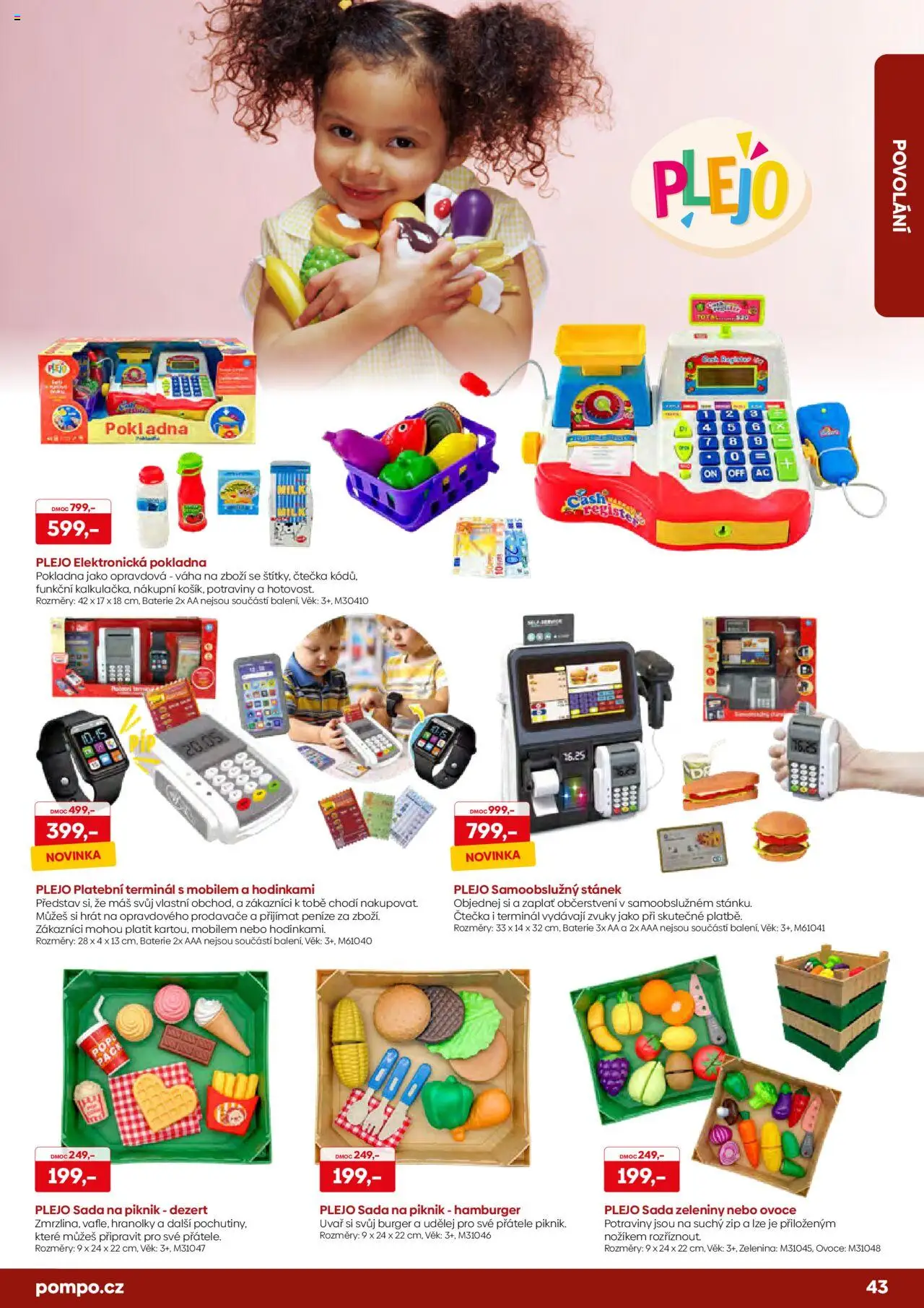 POMPO katalog Vánoce 2025 od 16.10.2025 | Strana: 43 | Produkty: Ovoce, Hranolky, Zelenina, Baterie