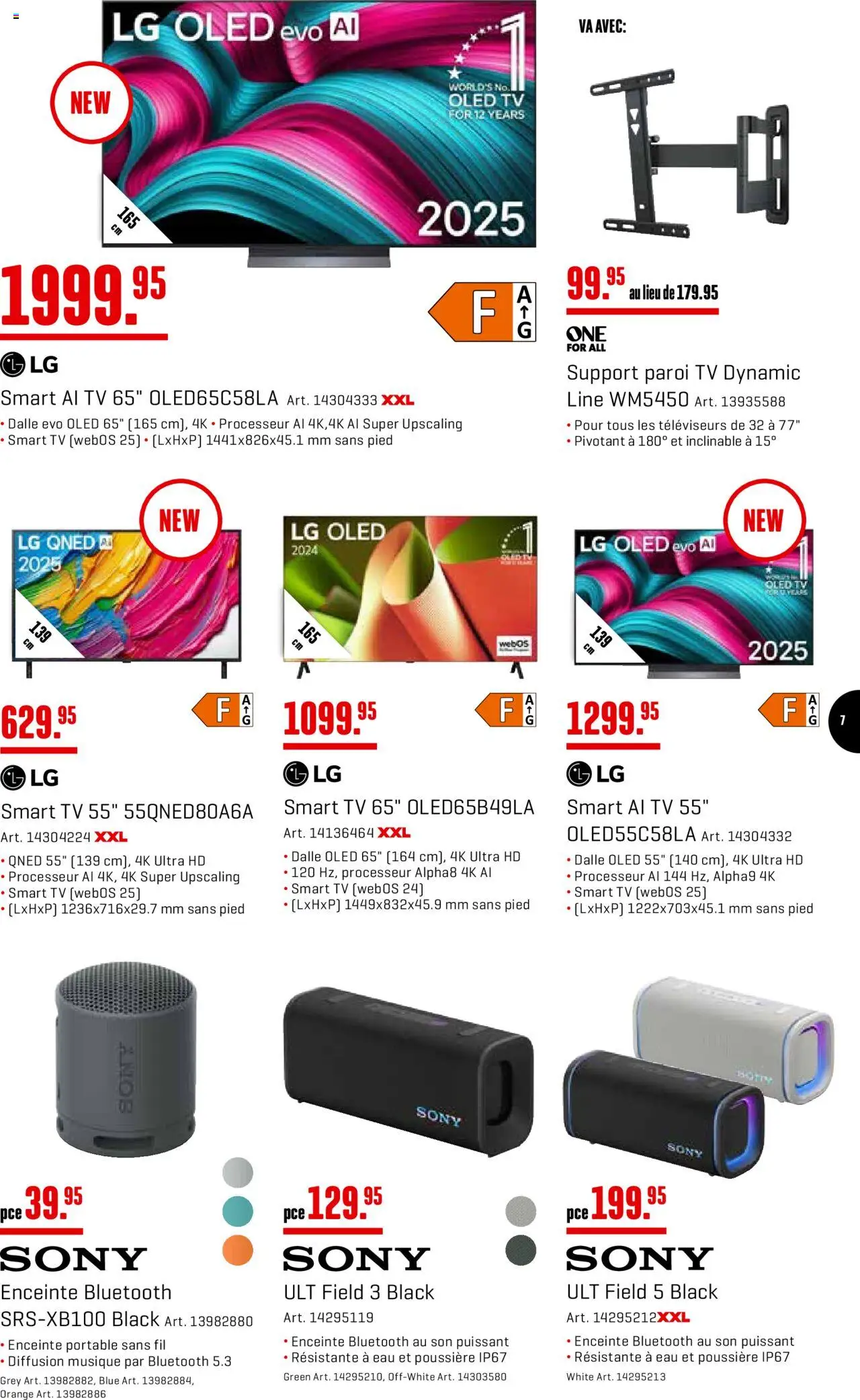 Interdiscount Aktionen FR ab 04.08.2025 | Seite: 7 | Produkte: TV, LG, Sony