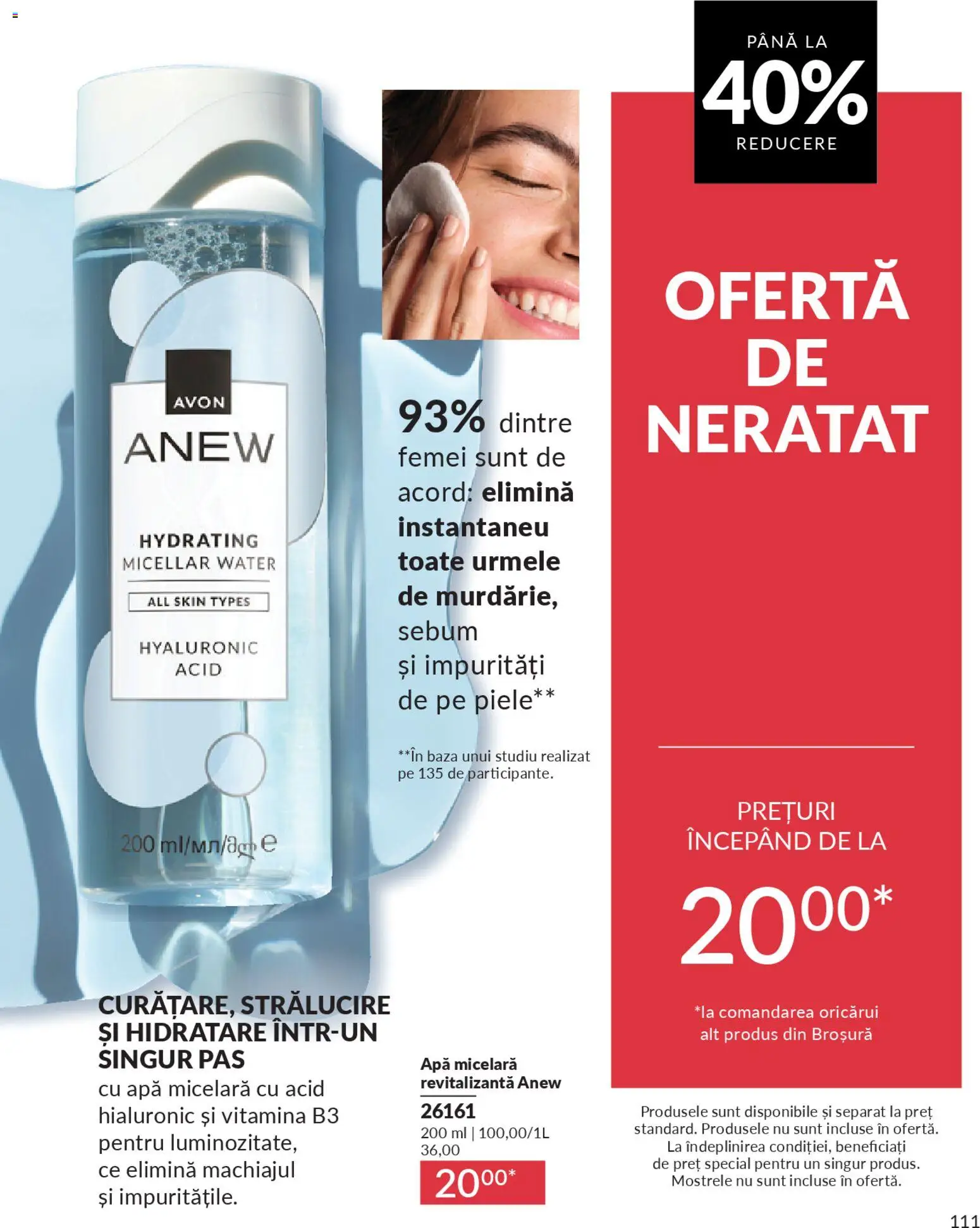 Noul catalog Avon – valabil de la 01.04.2026 | Pagină: 113 | Produse: Apă micelară, Apă