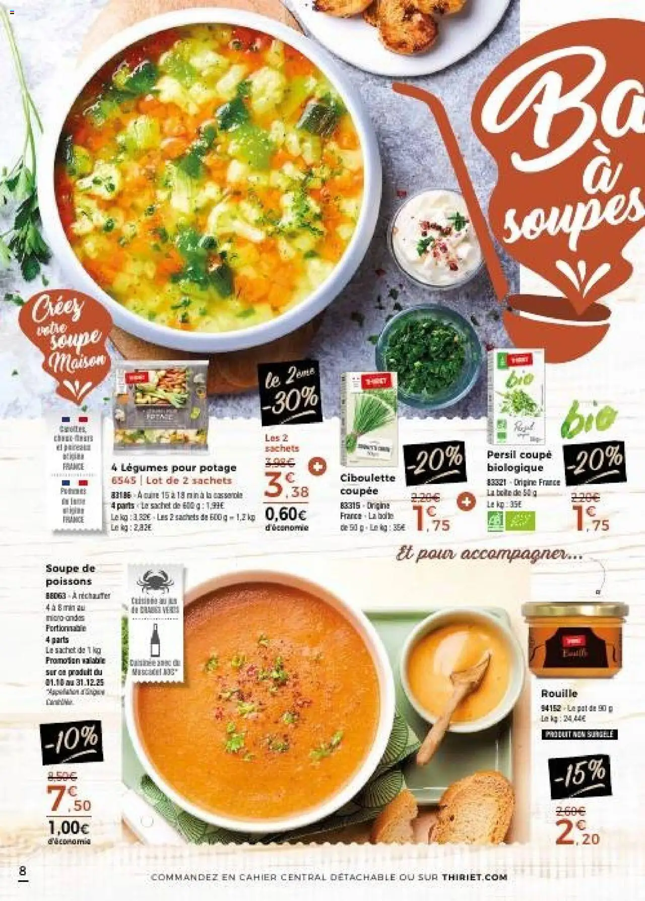 {H1} | Page: 8 | Produits: Soupe, Persil, Casserole