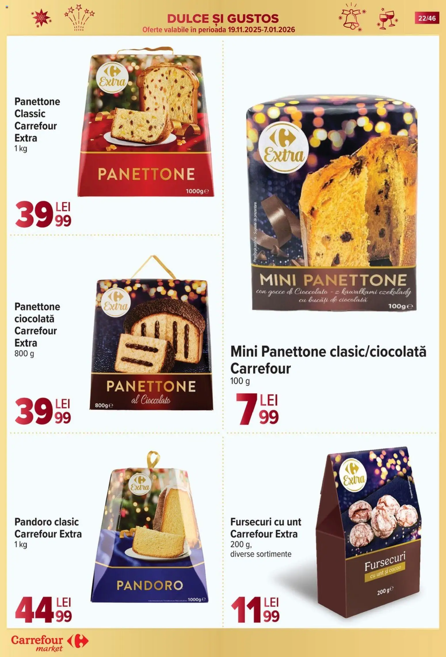 Noul catalog Carrefour – valabil de la 19.11.2025 | Pagină: 22 | Produse: Unt, Ciocolată, Cacao