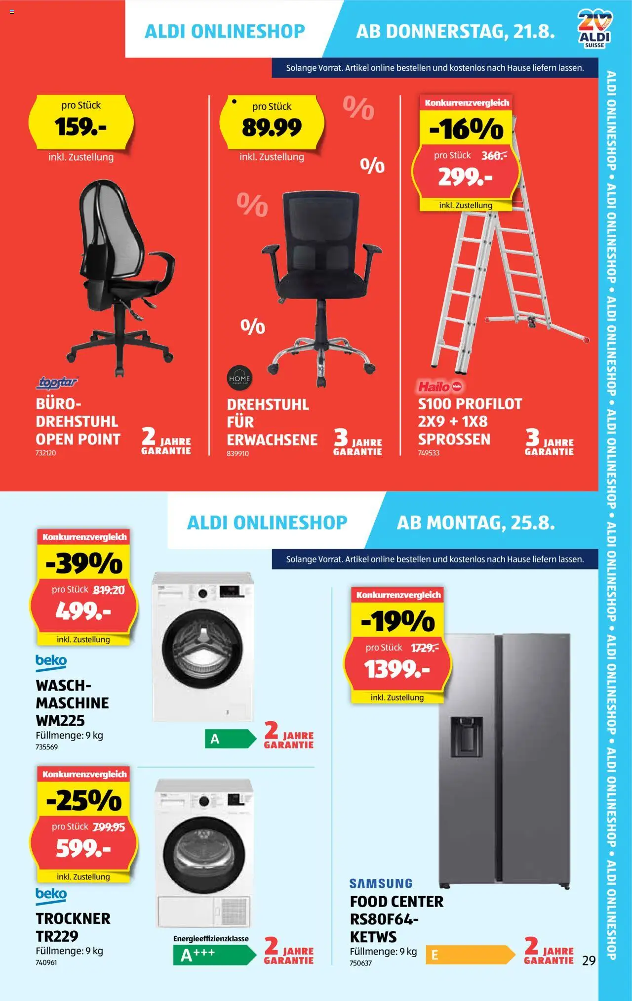 Aldi Aktionen ab 21.08.2025 | Seite: 30 | Produkte: Samsung, Trockner