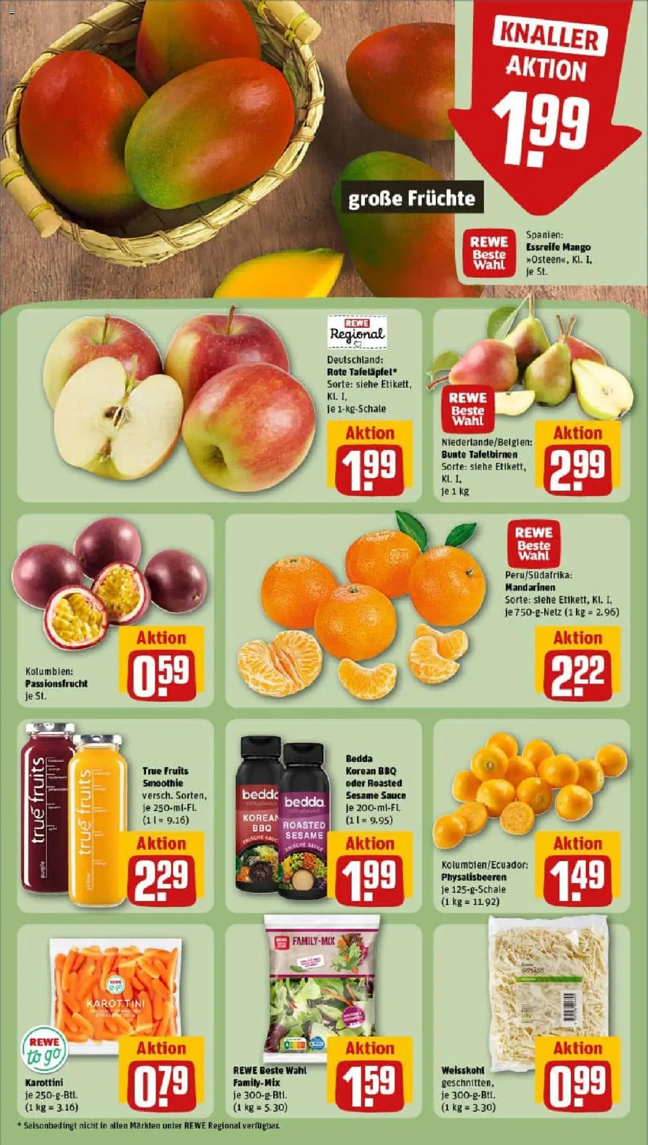 Rewe prospekt Tübingen / Innenstadt	 – gültig ab 06.10.2025 | Seite: 4 | Produkte: Mandarinen, Mango