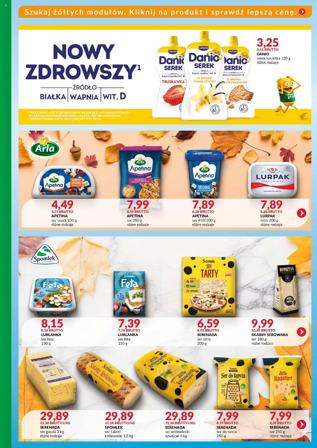 Eurocash Gazetka - Katalog Artykułów Spożywczych od 19.10.2025 | Strona: 11 | Produkty: Serek, Mozzarella, Ser feta, Ser gouda