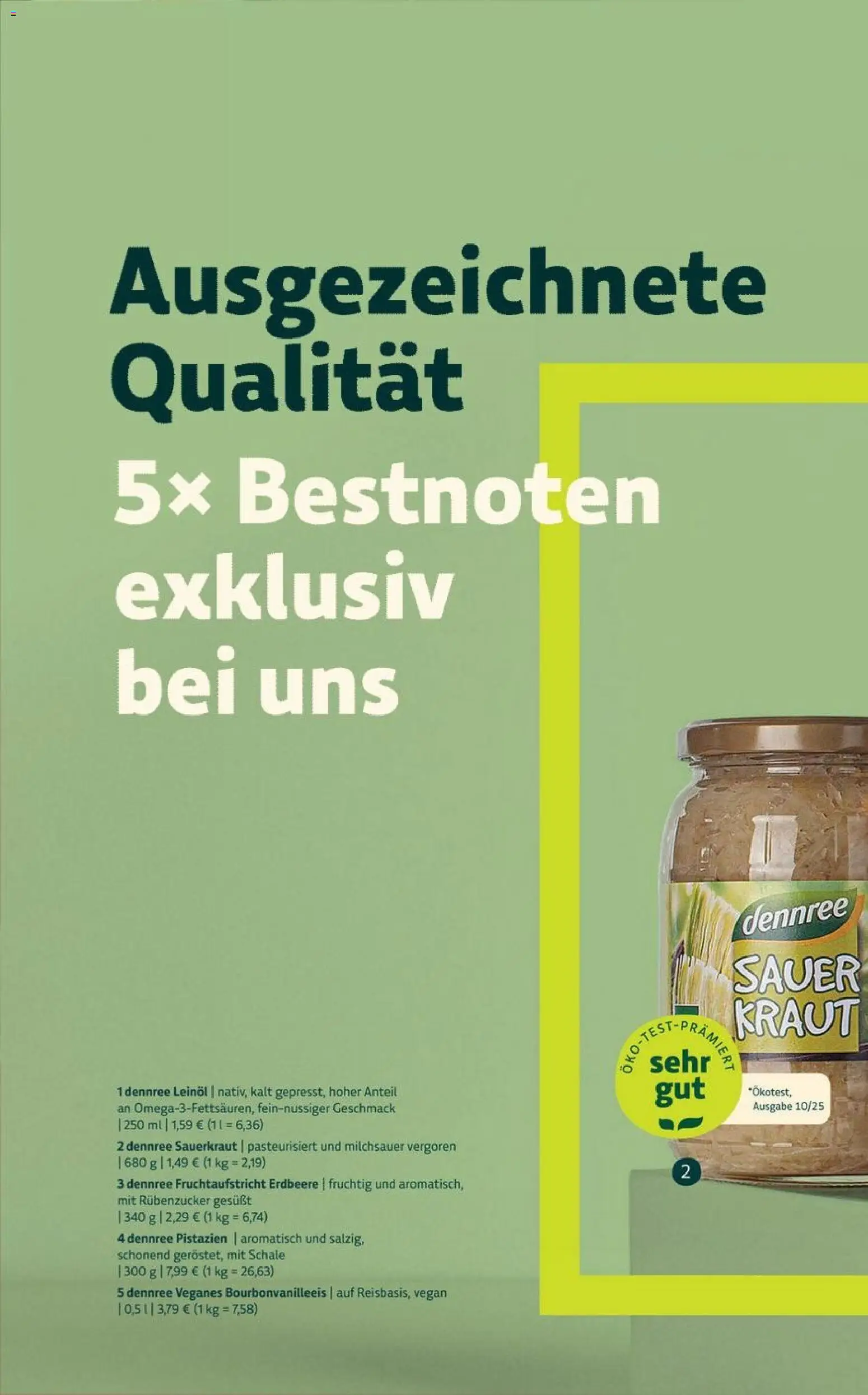 Denns BioMarkt Angebote – gültig ab 03.12.2025 | Seite: 12 | Produkte: Leinöl, Pistazien, Kraut