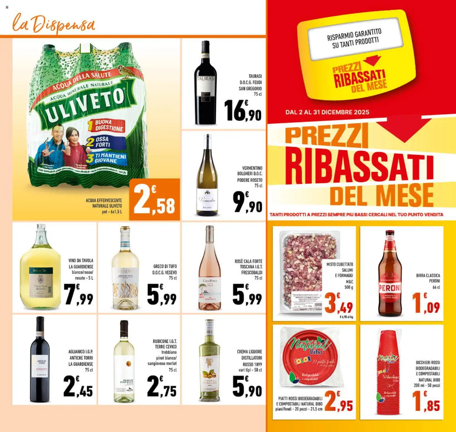 Volantino Conad del 01.12.2025 | Pagina: 23 | Prodotti: Crema, Acqua, Vino, Acqua minerale