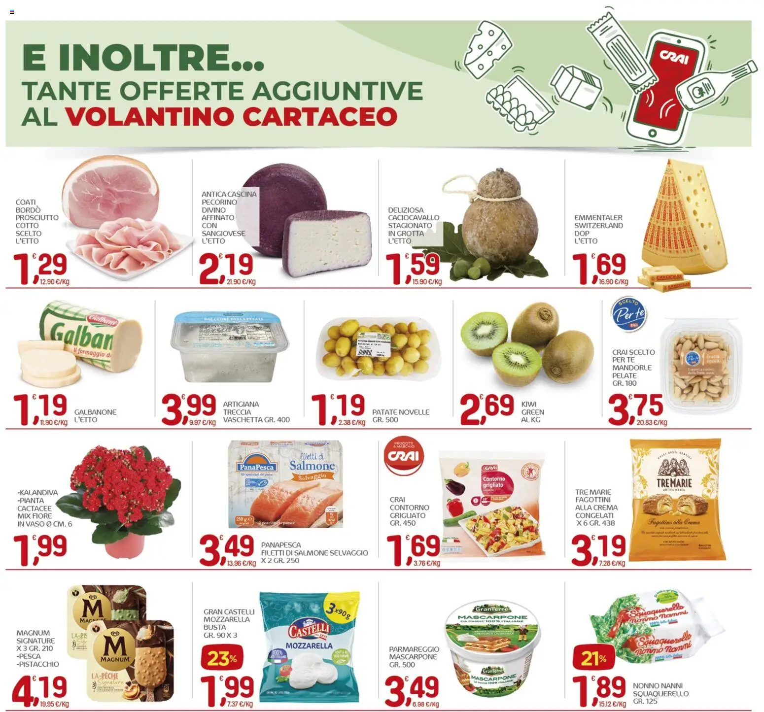 Volantino CRAI del 19.03.2026 | Pagina: 10 | Prodotti: Tè, Mozzarella, Prosciutto, Mascarpone